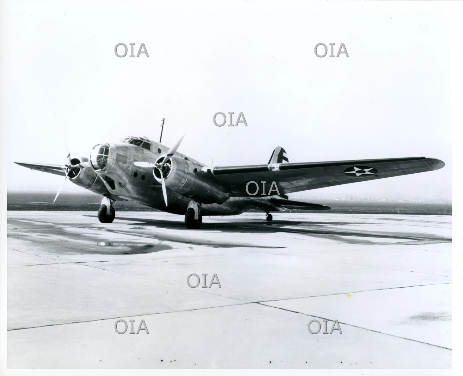 Twin-Engine, Twin-Tail U.S. Military Aircraft (Pre-WWII/Early WWII Era), Ramp View -- Filed as 'B-21'