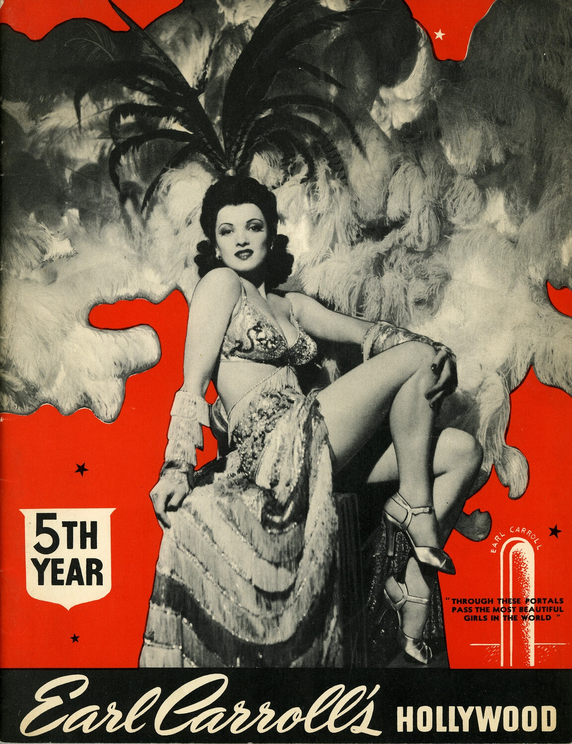 Earl Carroll's Hollywood — Fifth Anniversary Souvenir Program Cover, ca. 1943