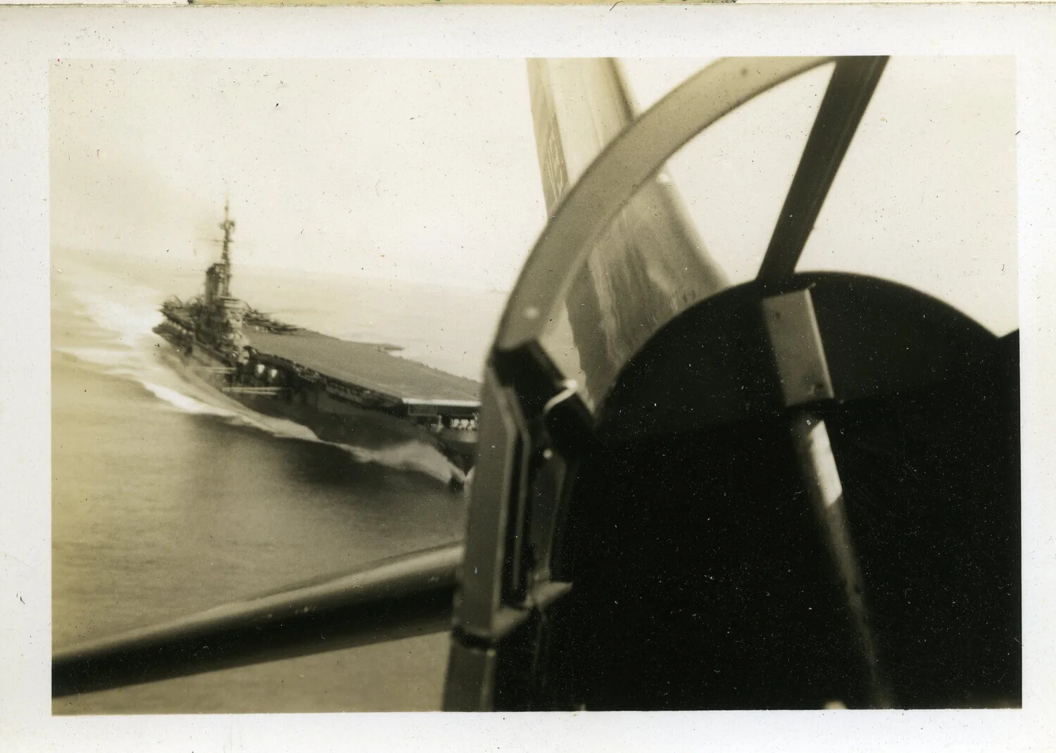 USS Franklin D. Roosevelt (CVB-42) Underway, Viewed from Companion Aircraft, Postwar Era