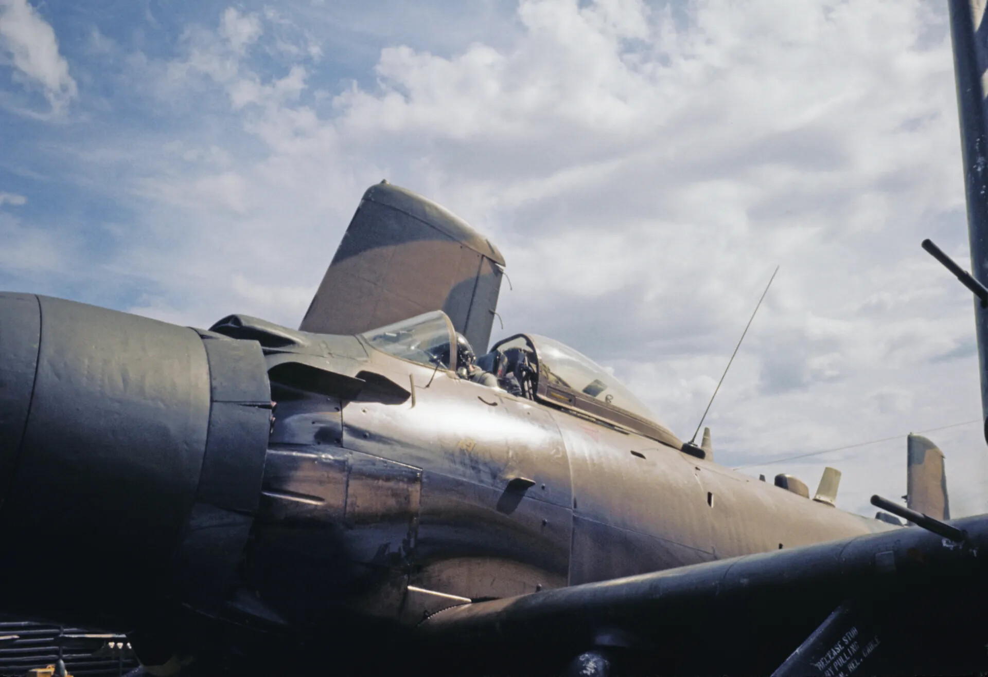 A-1 Skyraider Nose, Cockpit, and Tail Detail, Ground View