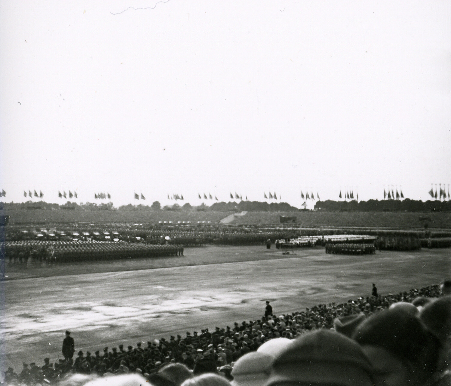 Mass Formation and Crowd at Nuremberg Parade Grounds, WWII Era
