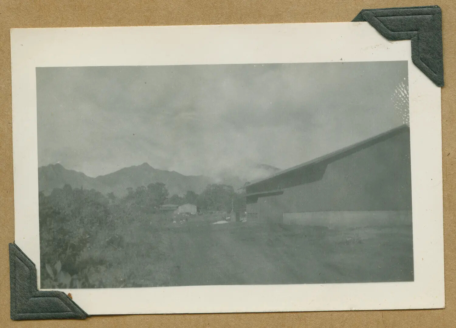 Barracks Building and Camp Road, Oahu, Hawaii Territory, WWII Era