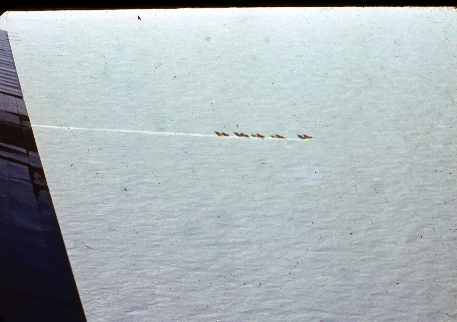 Formation of U.S. Air Force Jet Aircraft over the Greenland Ice Cap, Thule AFB, c. 1950-1955 (35mm Slide)