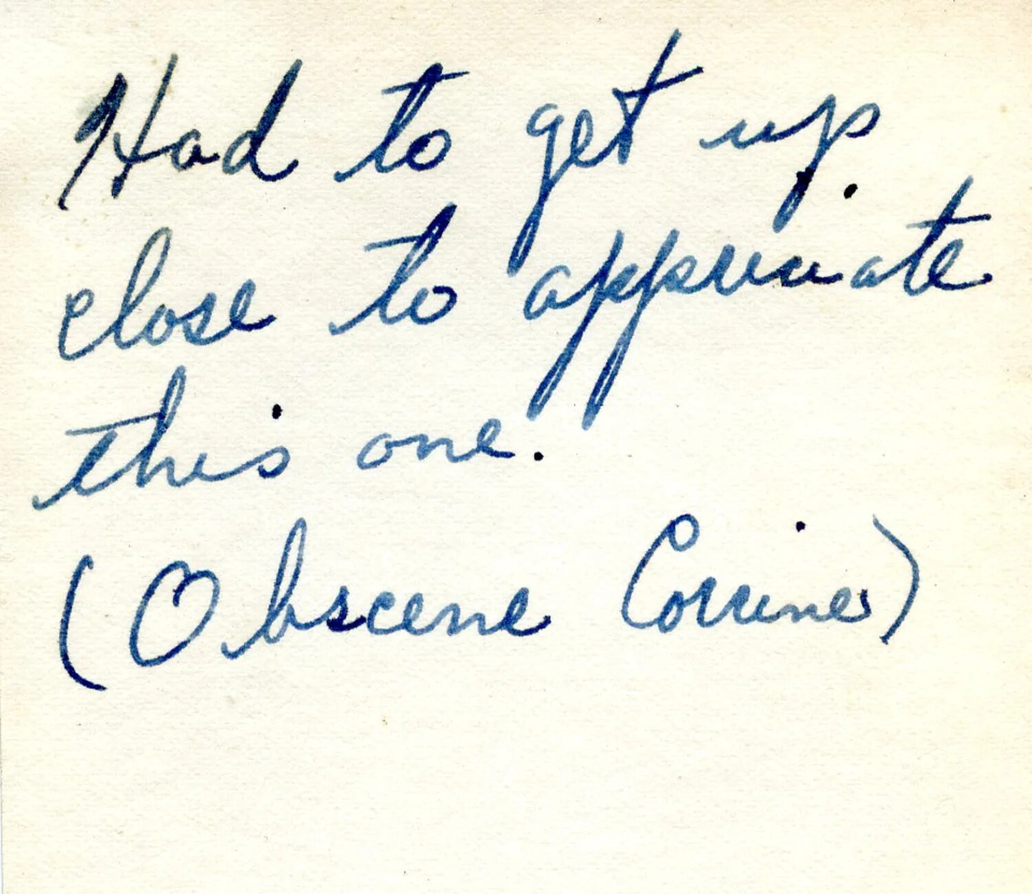 Handwritten Album Annotation: "Obscene Corinne" - 345th Bombardment Group Photo Album