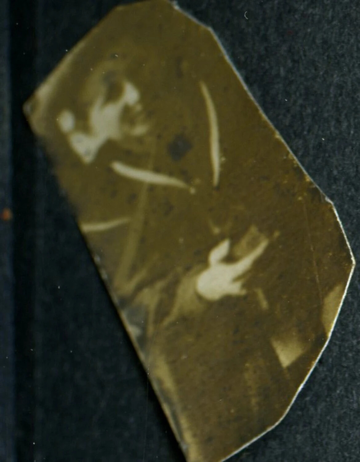 Deteriorated Snapshot Fragment, USS Columbia (C-12) Photograph Album, c. 1898-1910s