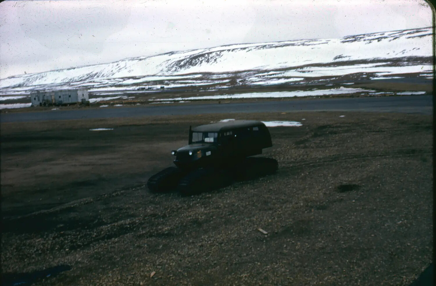 Tracked Over-Snow Vehicle at Thule Air Base, Greenland, c. 1950-1955