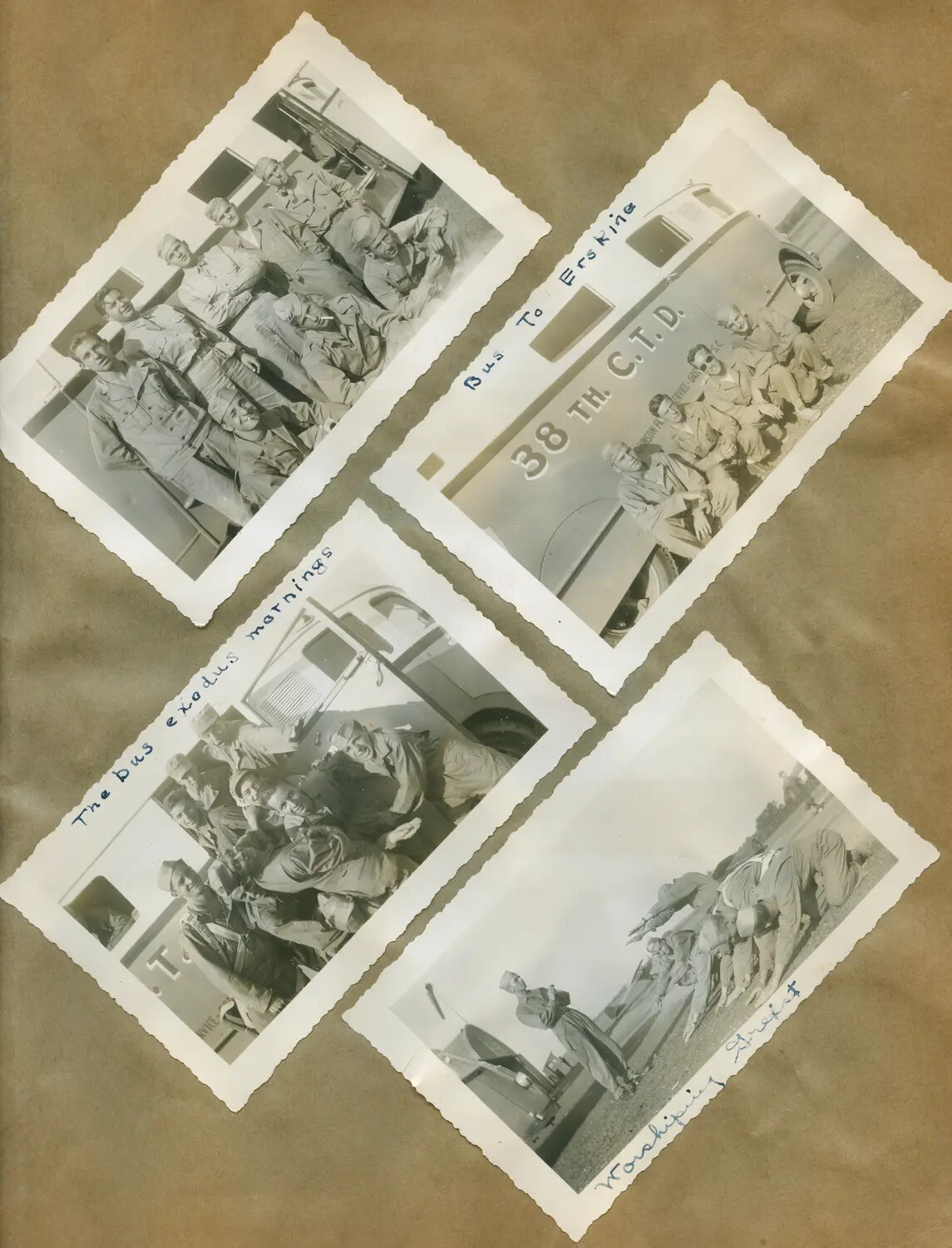 Daily Routine of Naval Aviation Cadets - Bus Transport and Calisthenics, Greenwood War Training Service, South Carolina, 1943