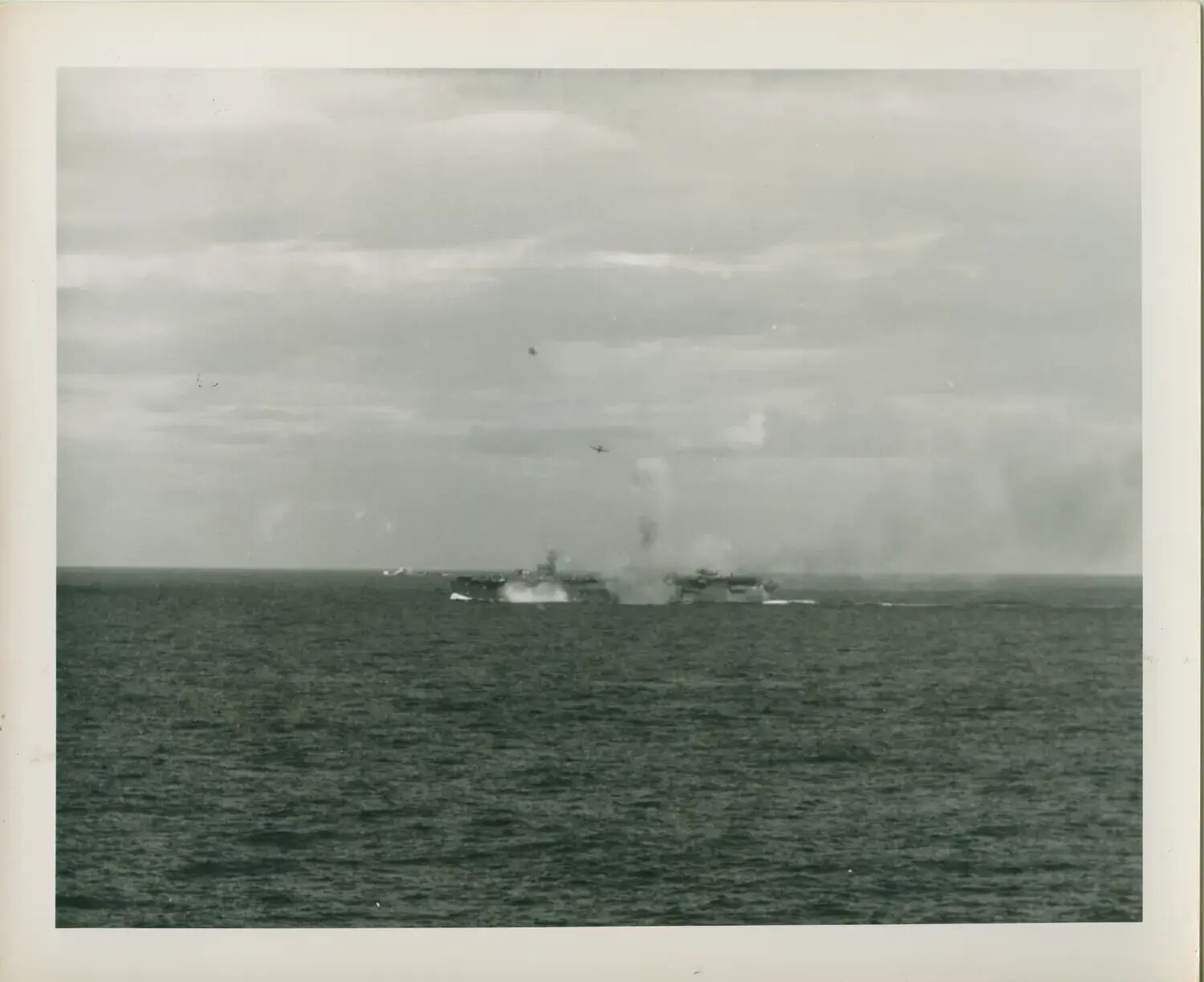 Escort Carrier Under Attack or Smoke, USS Petrof Bay (CVE-80) Collection