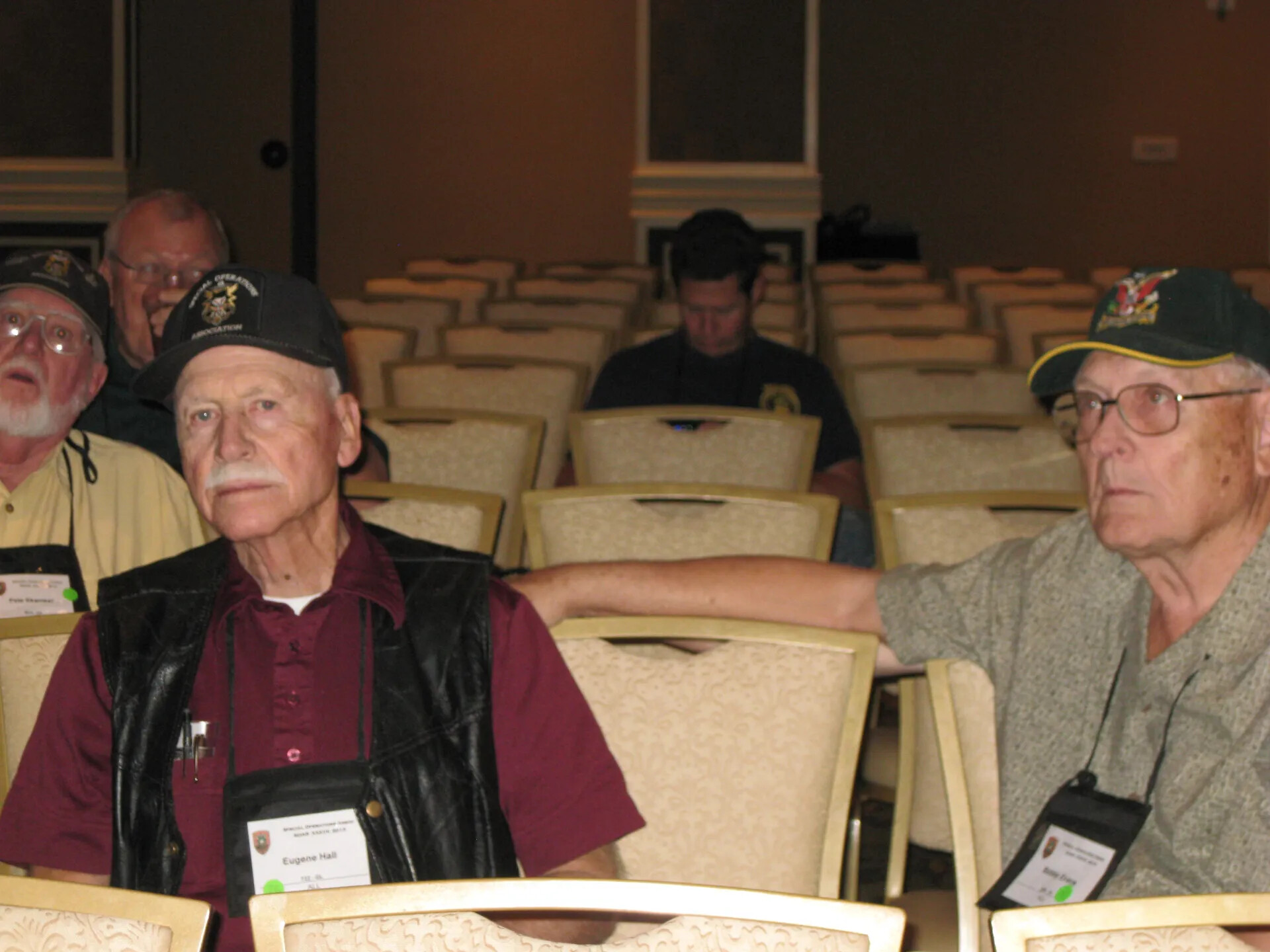 Attendee Eugene Hall Seated in the Meeting Room, Special Operations Association Reunion XXXVII, Las Vegas, 2013
