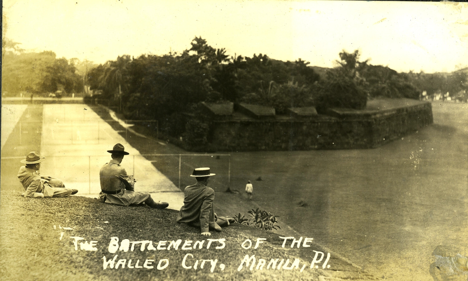 The Battlements of the Walled City (Intramuros), Manila, Philippine Islands