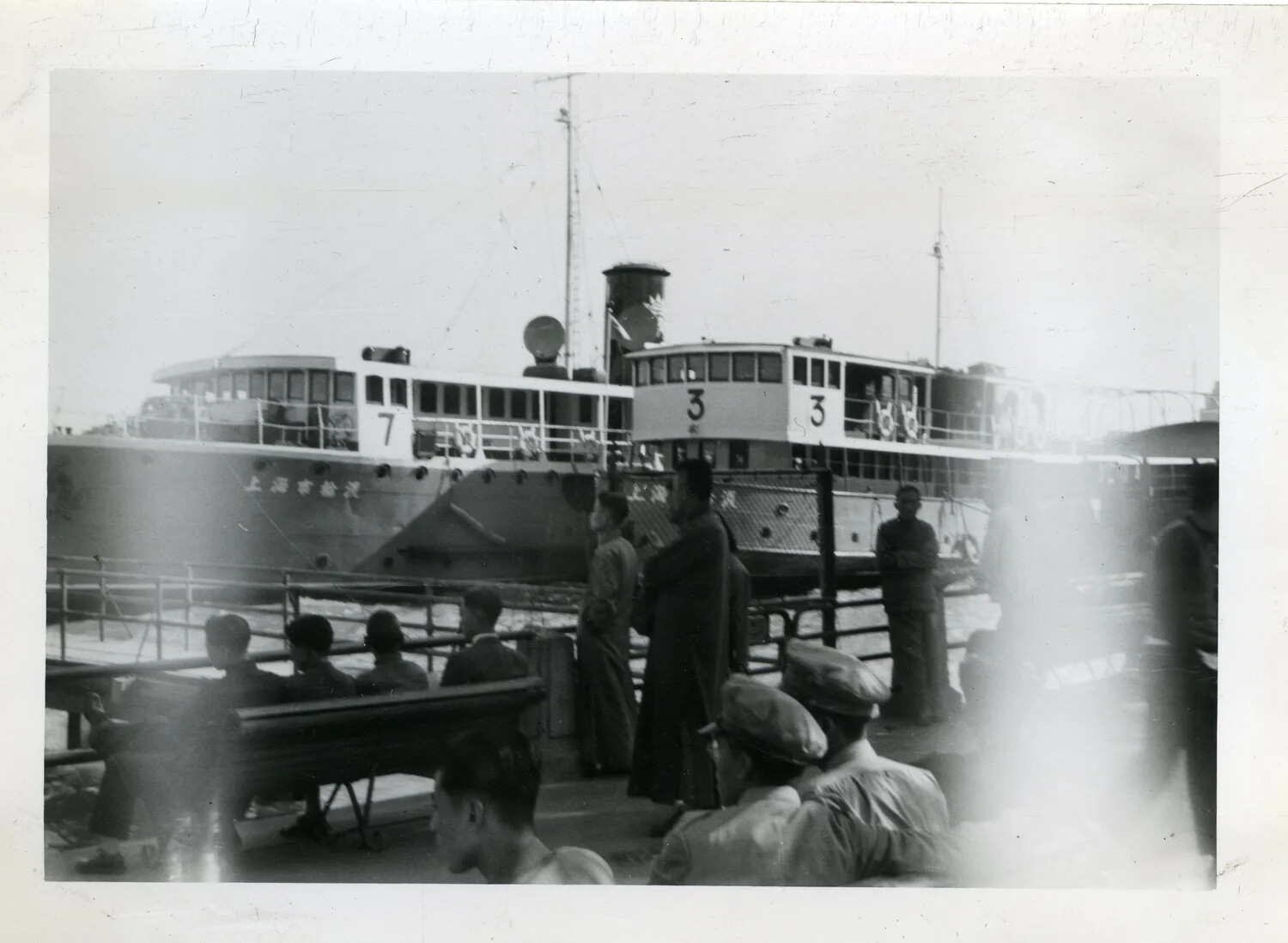 Ferry Landing Scene, Likely Shanghai Harbor, China, Late 1940s (VR-6 Squadron Album, Agana, Guam)