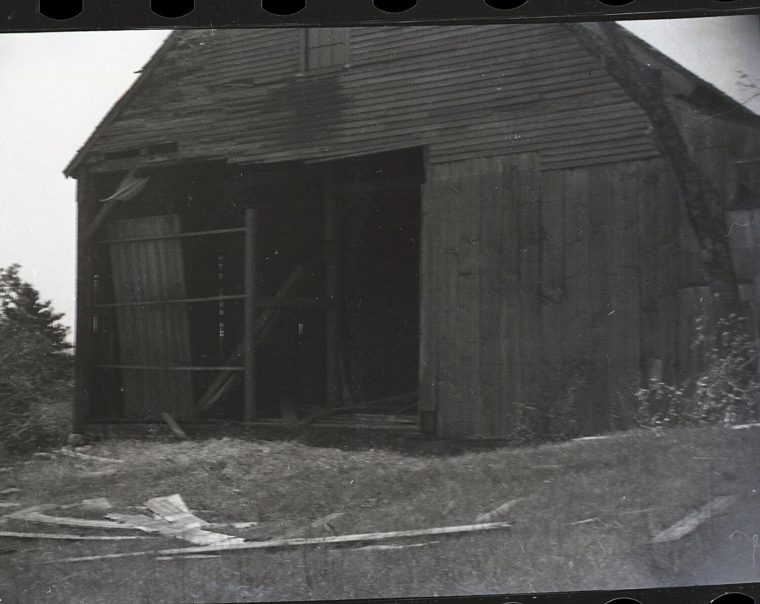 Wind-Damaged Barn, Nashua, New Hampshire, September 1938