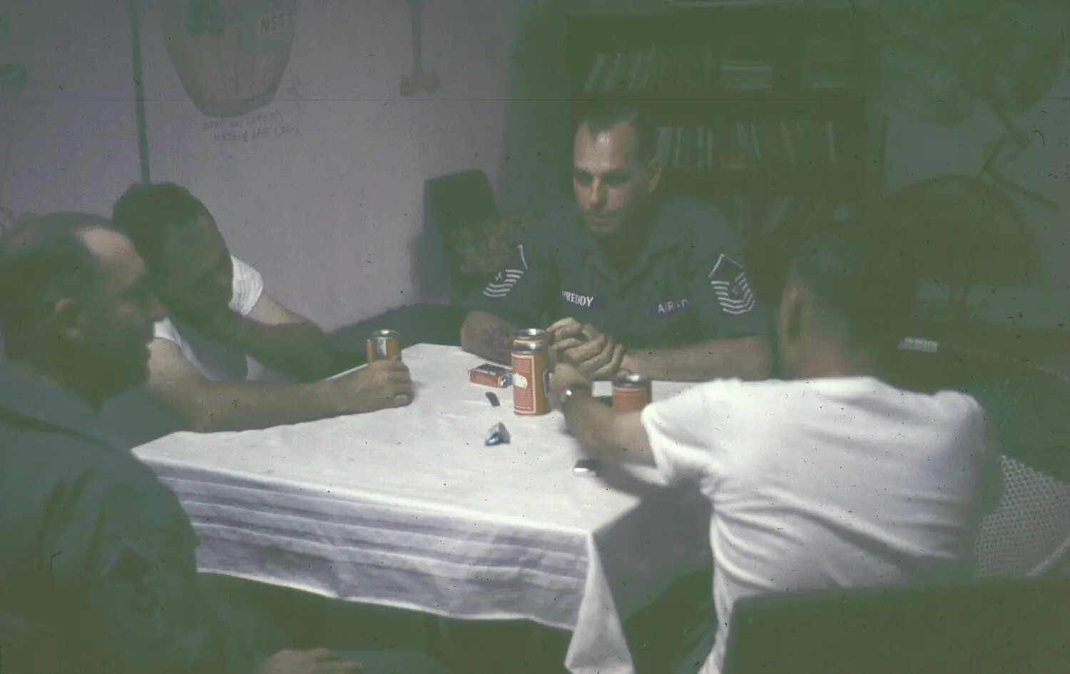 U.S. Air Force NCOs Socializing Off-Duty, 3rd Tactical Fighter Wing, Vietnam, 1965