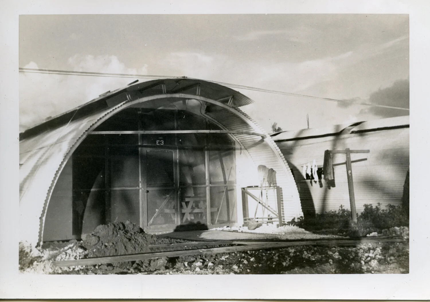 Quonset Hut 'E3' with Laundry Line, NATS VR-6 Base, Agana, Guam