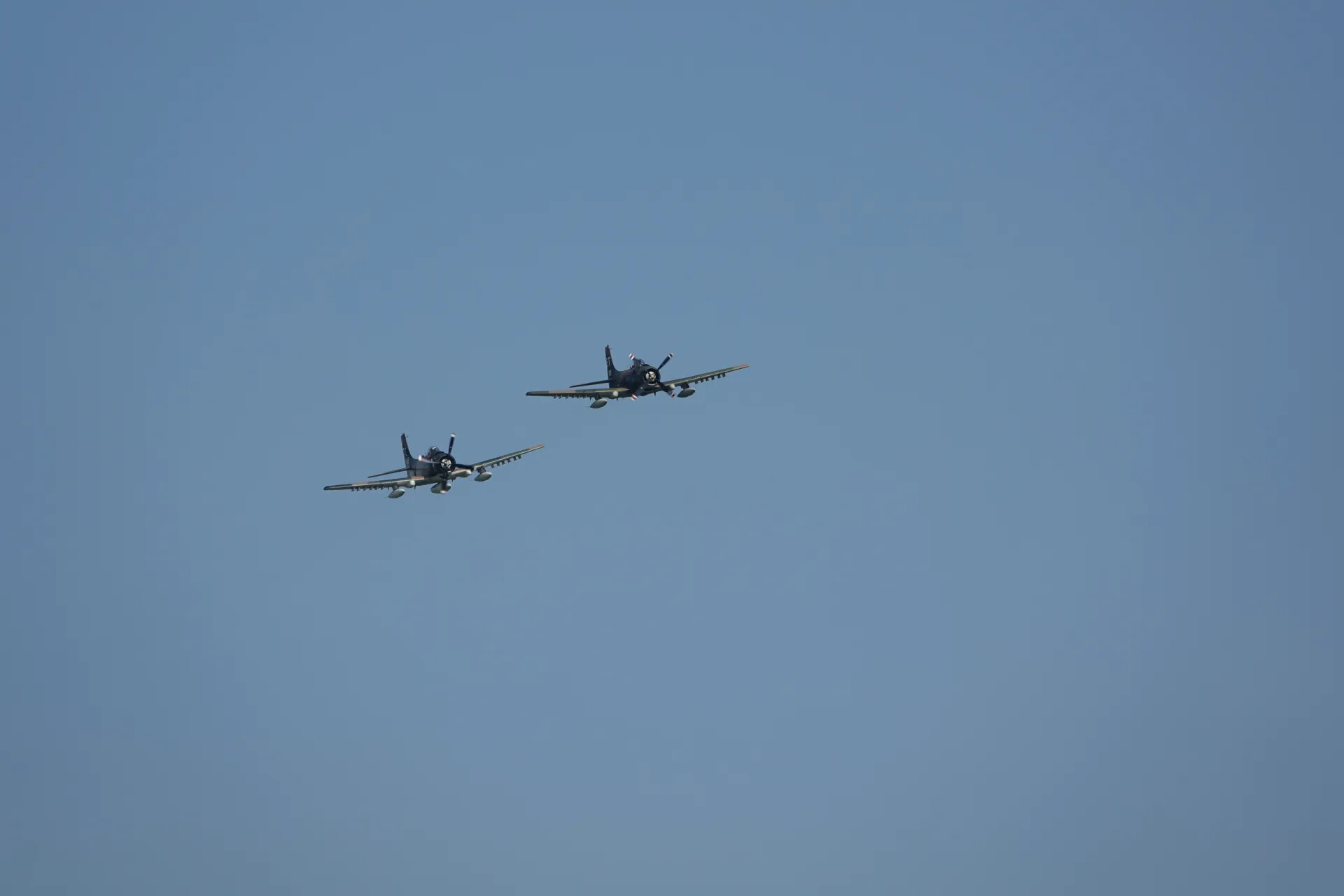 Pair of A-1 Skyraiders in Formation Flight, Skyraider Association Event, May 2019
