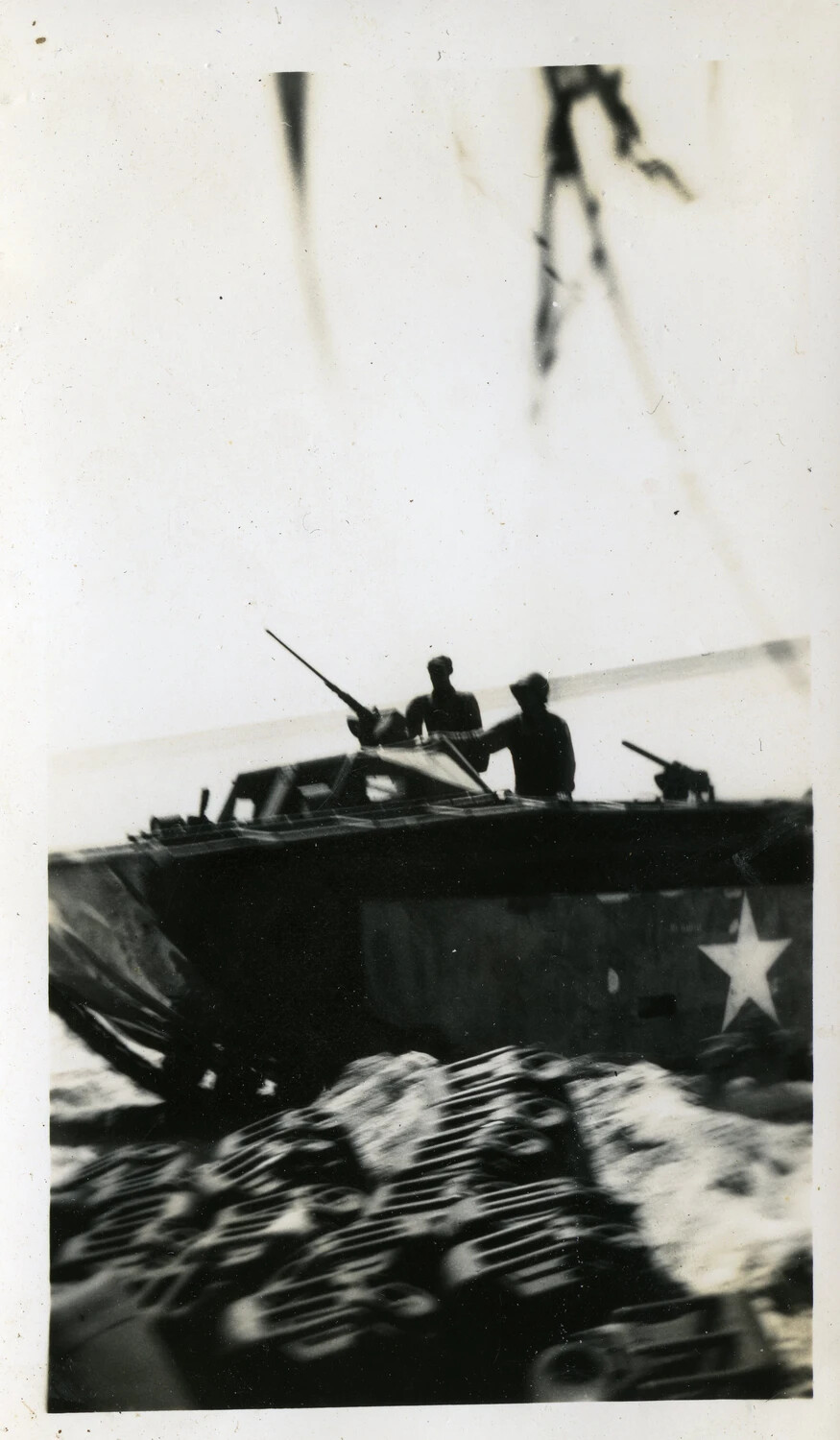 LVT Amphibious Tractor with Gun Crew, Battle of Kwajalein, WWII Pacific Theater