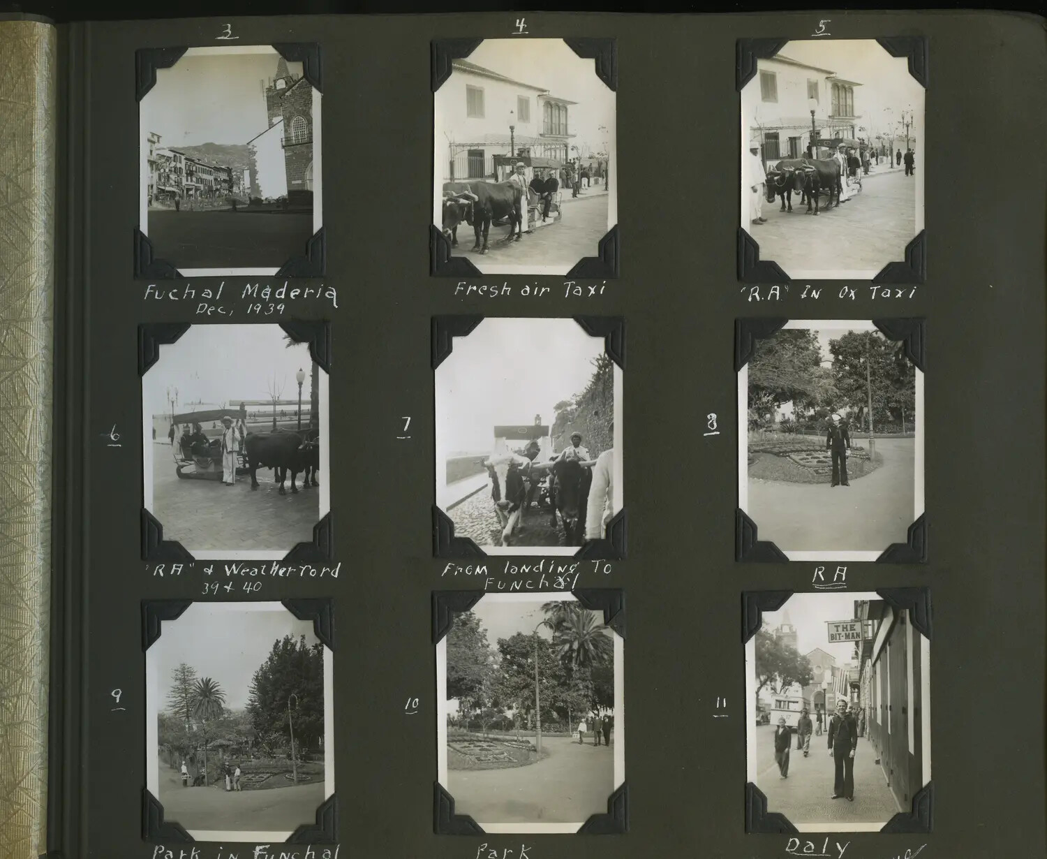 Shore Leave Snapshots, Funchal, Madeira, December 1939 -- USS Trenton Crew Scrapbook