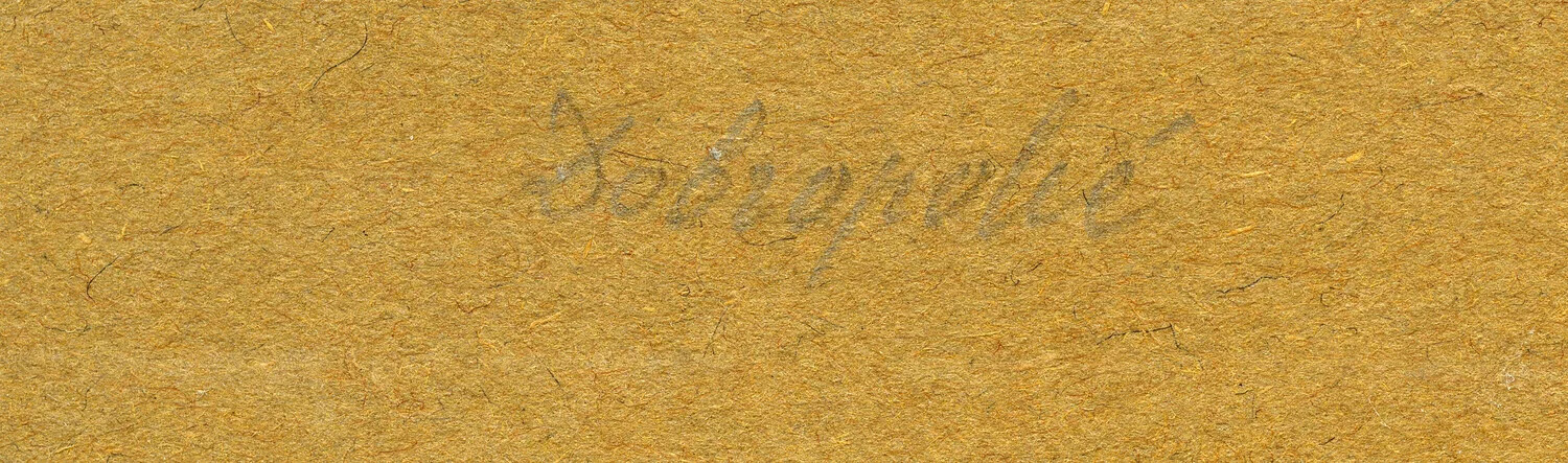 Verso of Album Page with Handwritten Annotation - WWI French Pilot Album