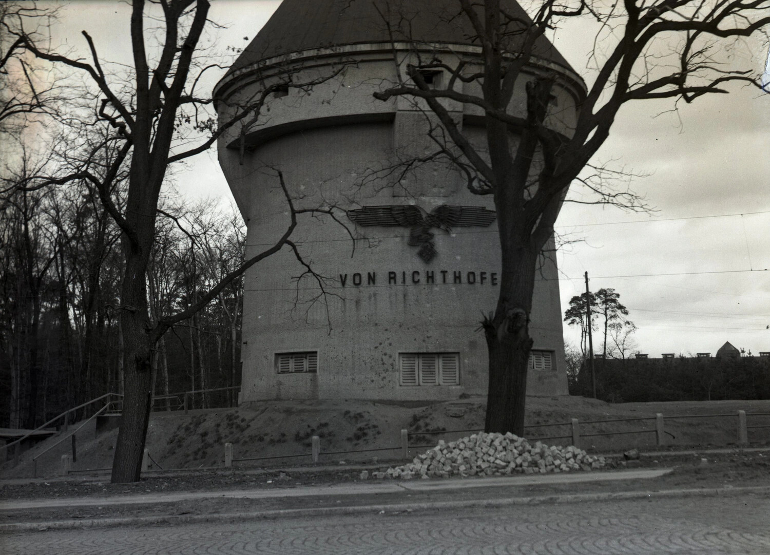 'Von Richthofen' Tower/Bunker Structure, German Military Installation, WWII (Wide View)