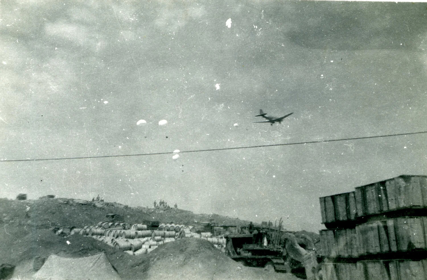 Supply Drop and Beach Depot, Iwo Jima, 1945
