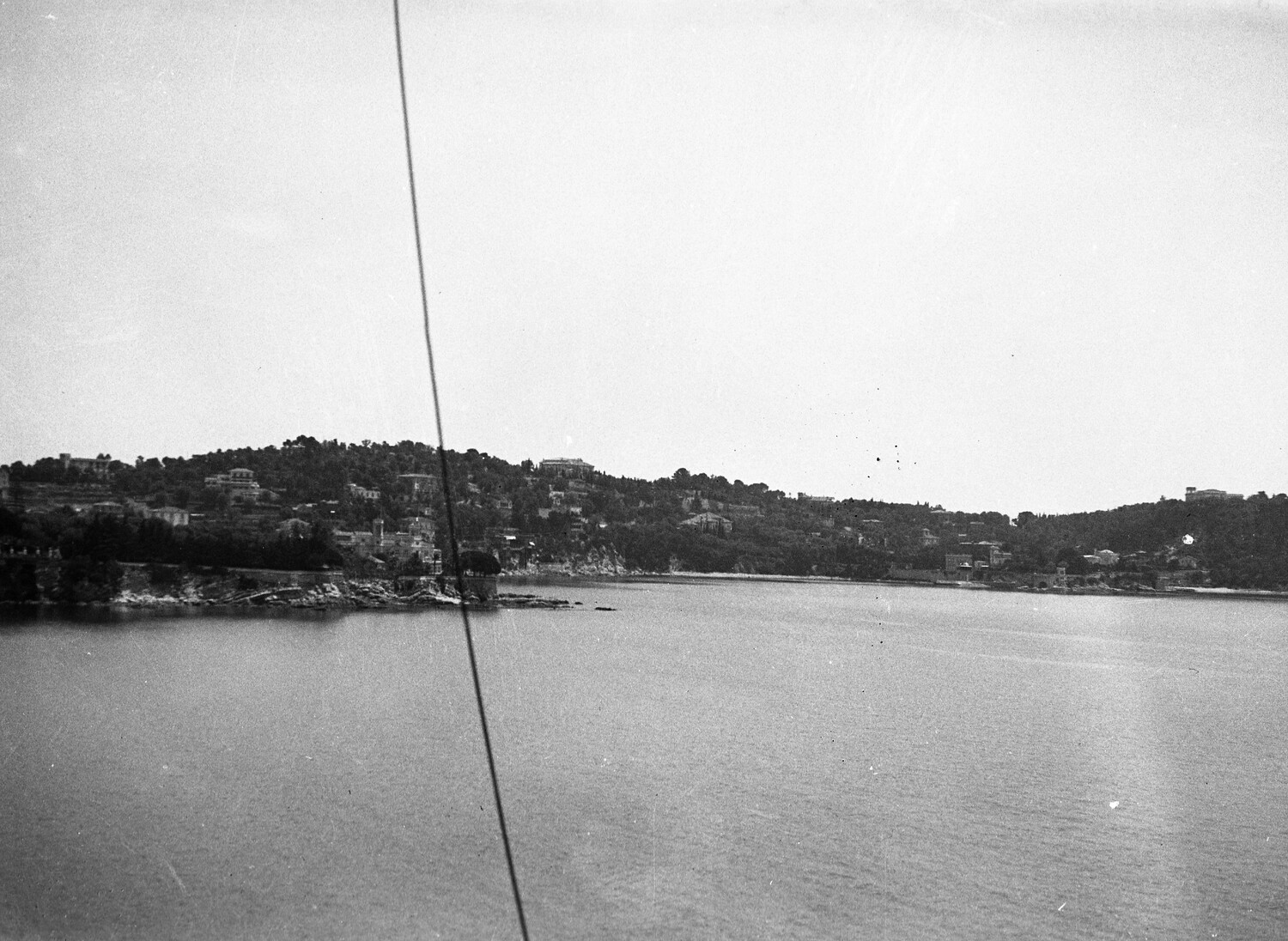 Coastal Hillside Town Viewed from Ship, China Station, 1930s