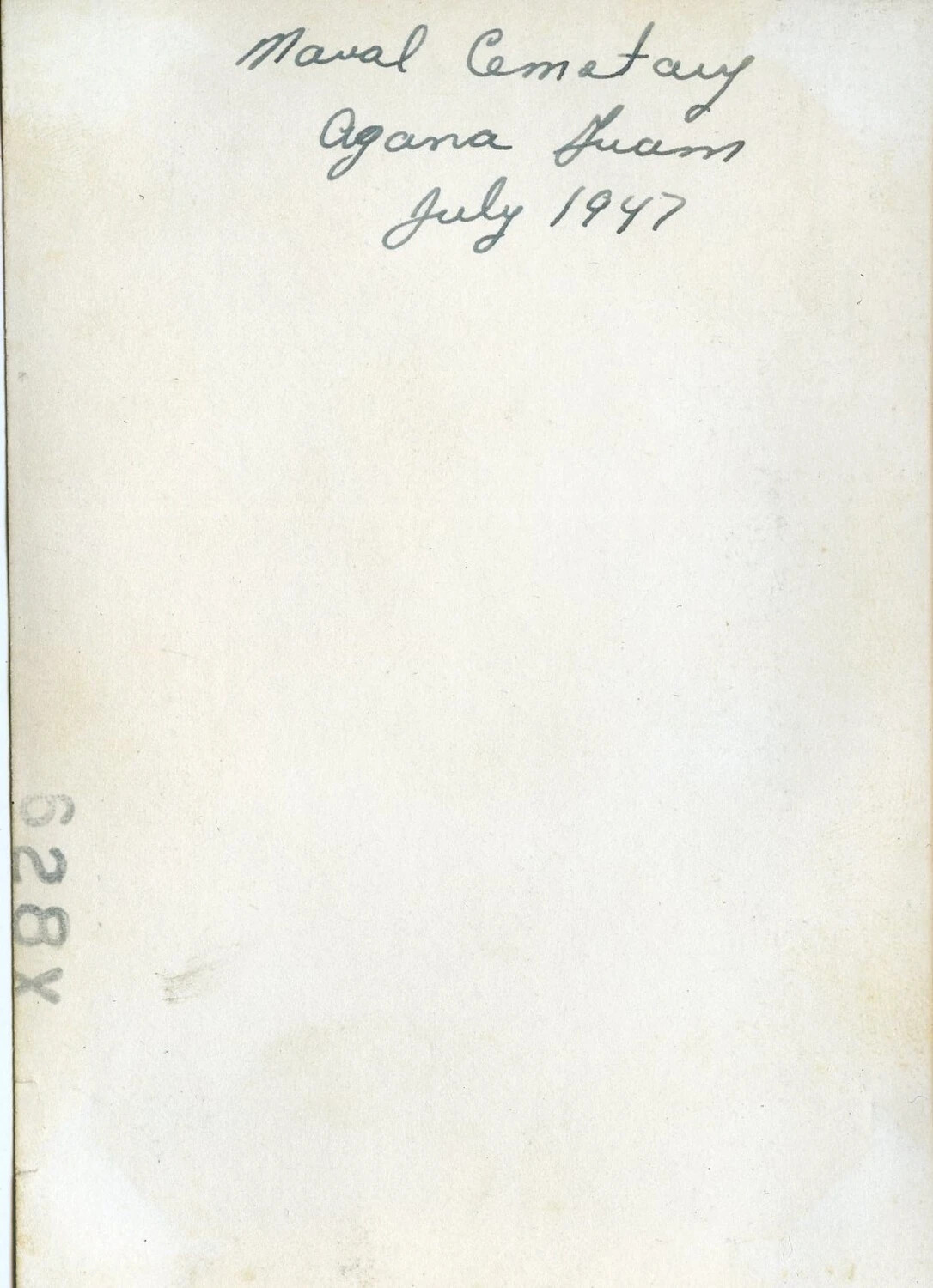 Photo Verso - 'Naval Cemetery, Agana, Guam, July 1947'