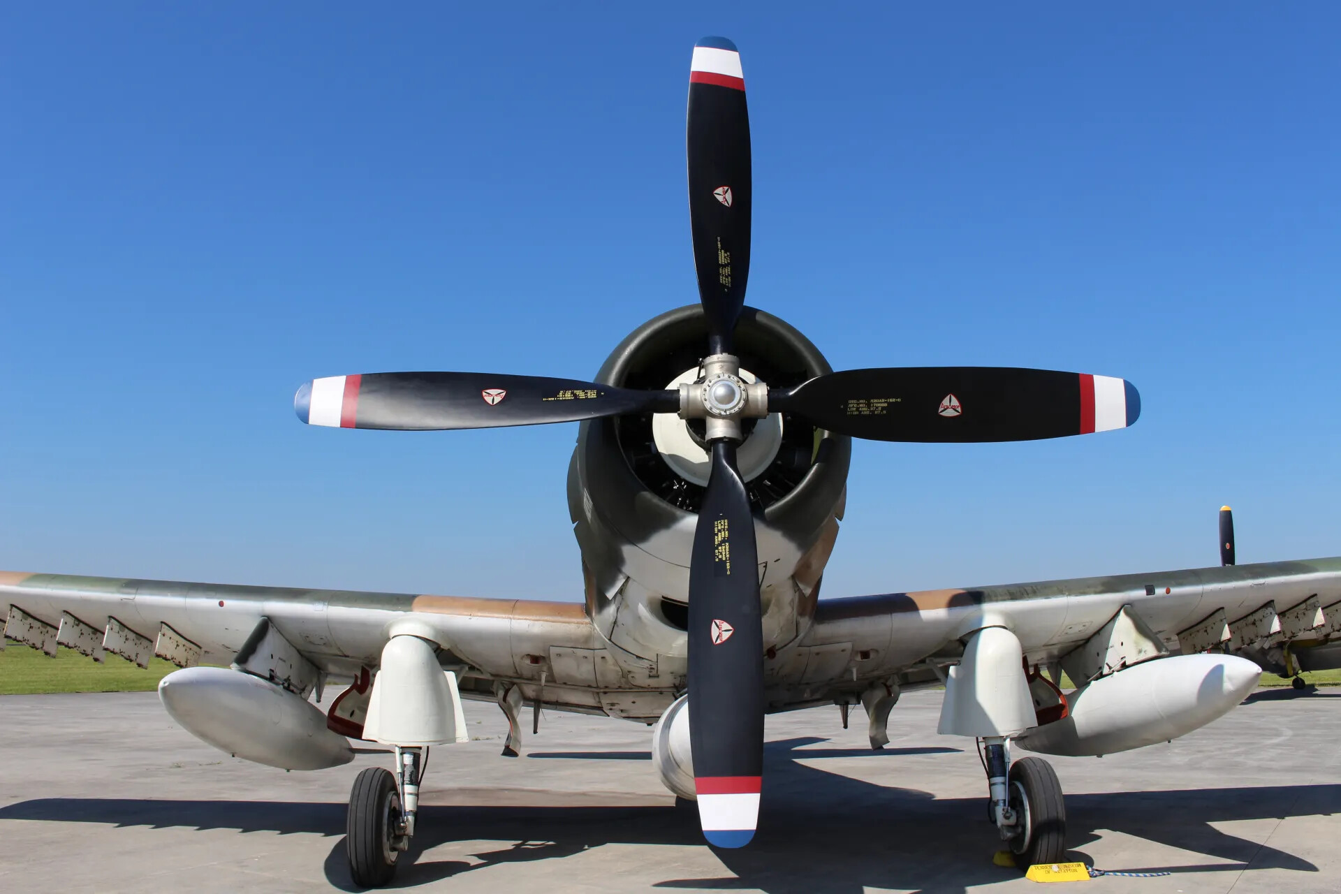 Frontal View of Douglas A-1 Skyraider Radial Engine and Propeller