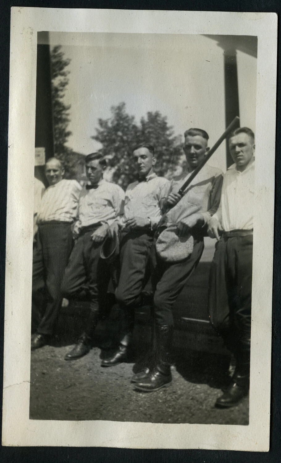 Group Portrait of Five Men, NY Police/WWI Veterans Photo Album, 1920s