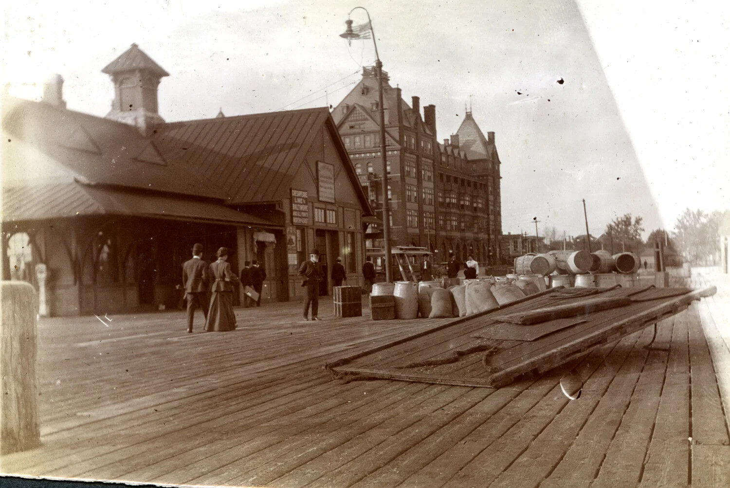 The Dock, Hampton Roads, Virginia -- Full Print, c. 1900-1910