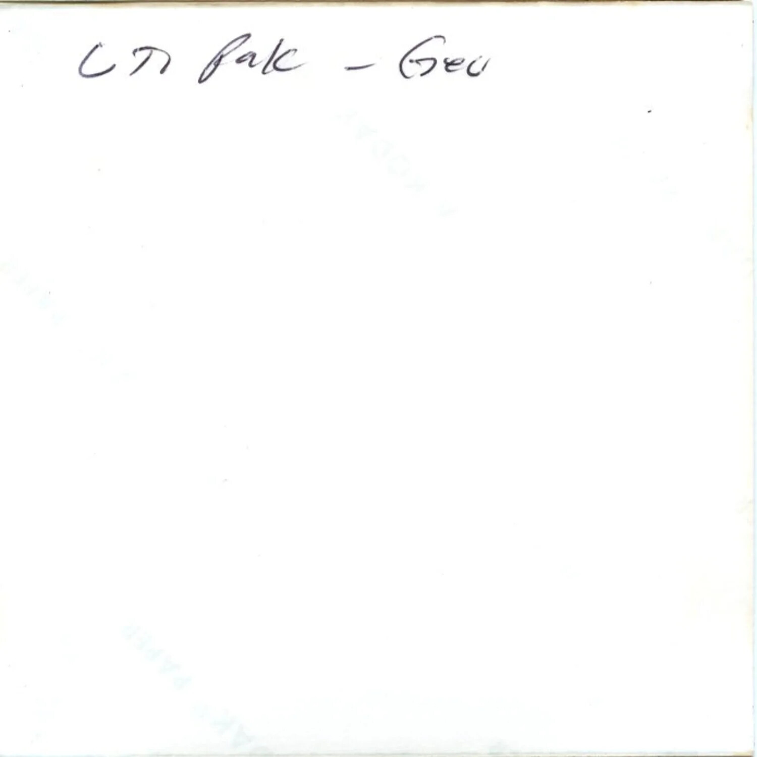 Handwritten Caption Card ('LTJG Pak - Geo'), Vietnam Collection, 1971