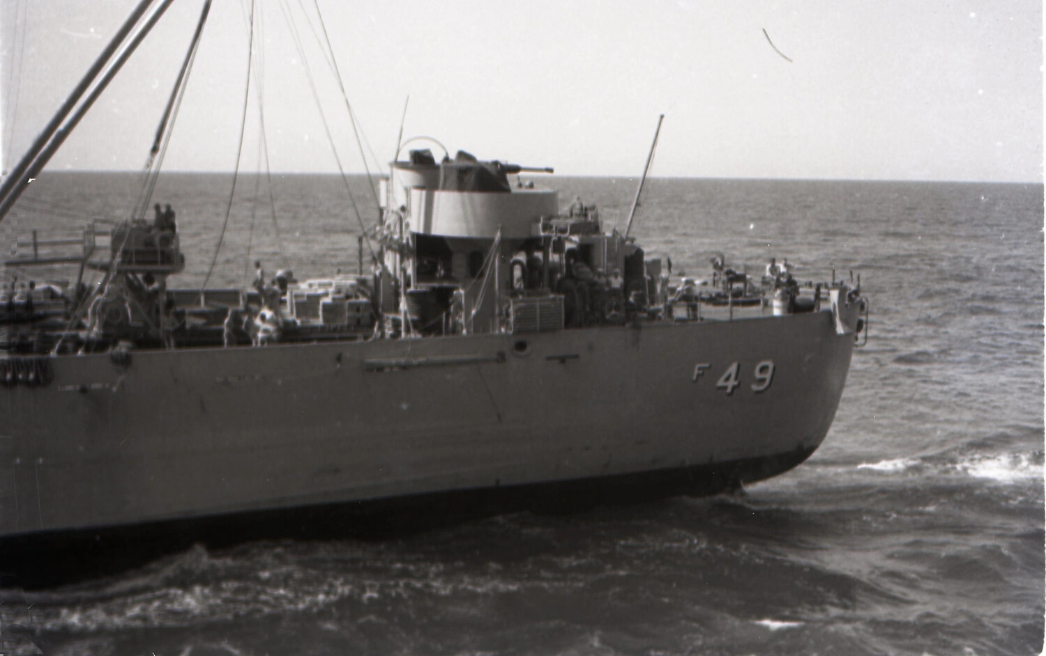 USS Zelima (AF-49) Alongside USS Yorktown During Underway Replenishment