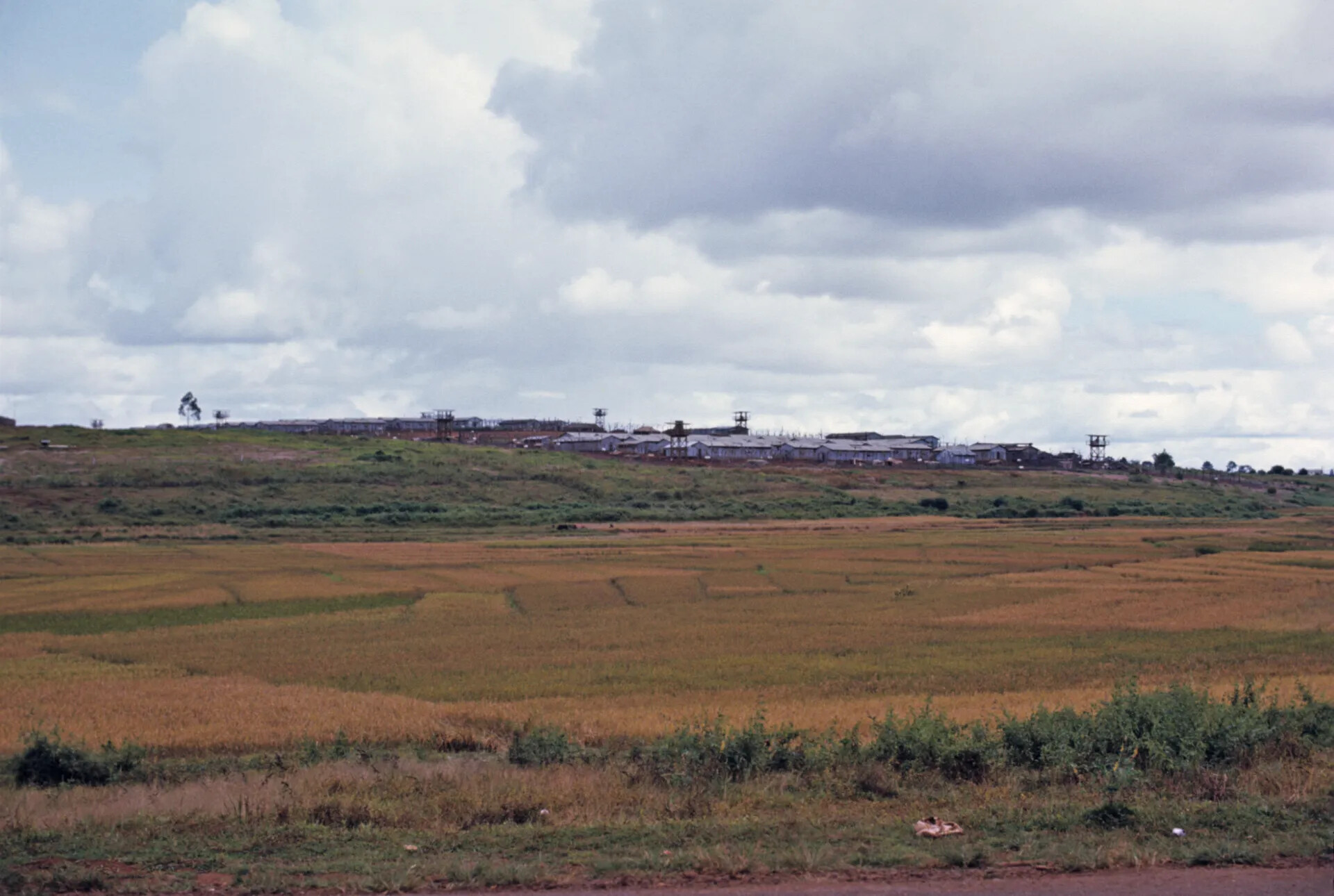 Fortified Hamlet/Compound Overlooking Rice Paddies, South Vietnam (Don Engebretsen Slide Collection, December 1969)