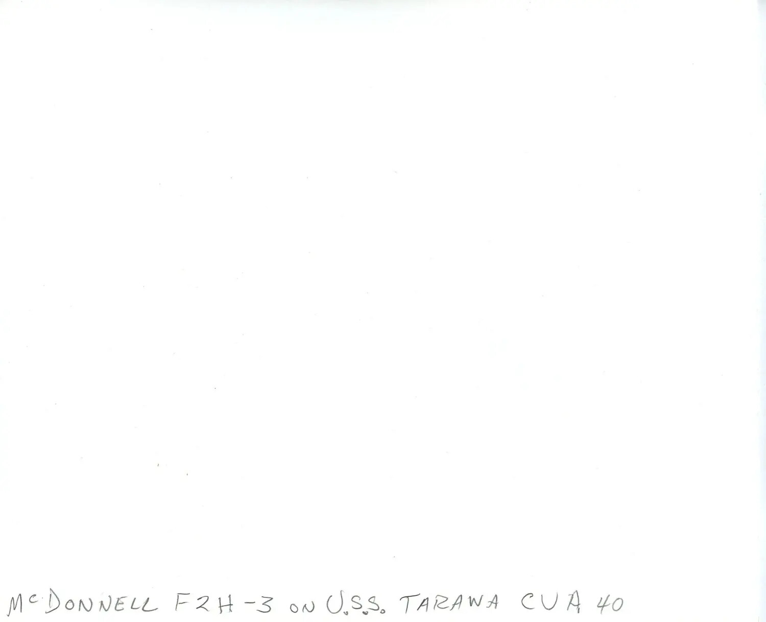 Caption Card: McDonnell F2H-3 Banshee Aboard USS Tarawa (CVA-40)