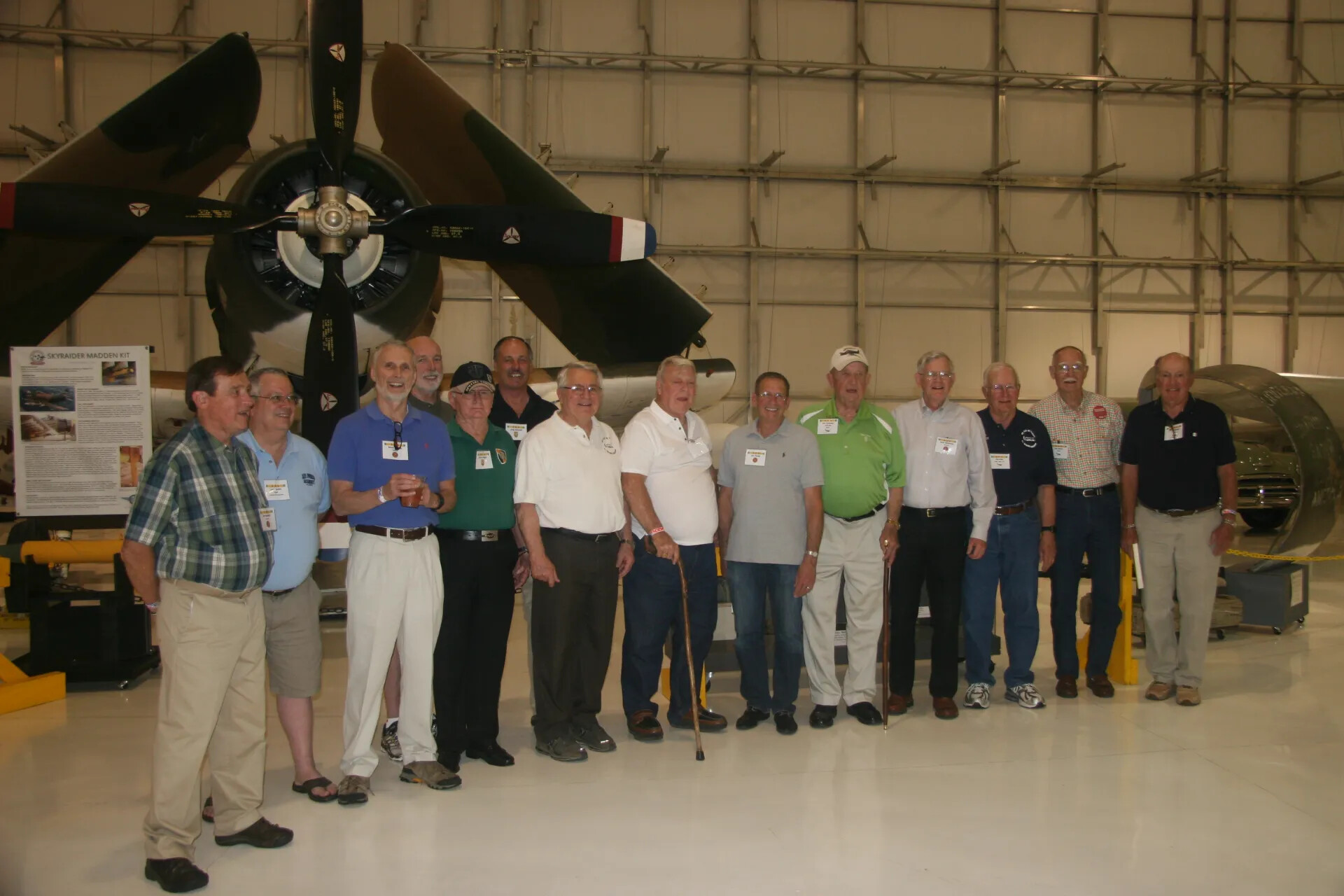 Veterans Reunion Group Photo in Front of Restored A-1 Skyraider, 2016