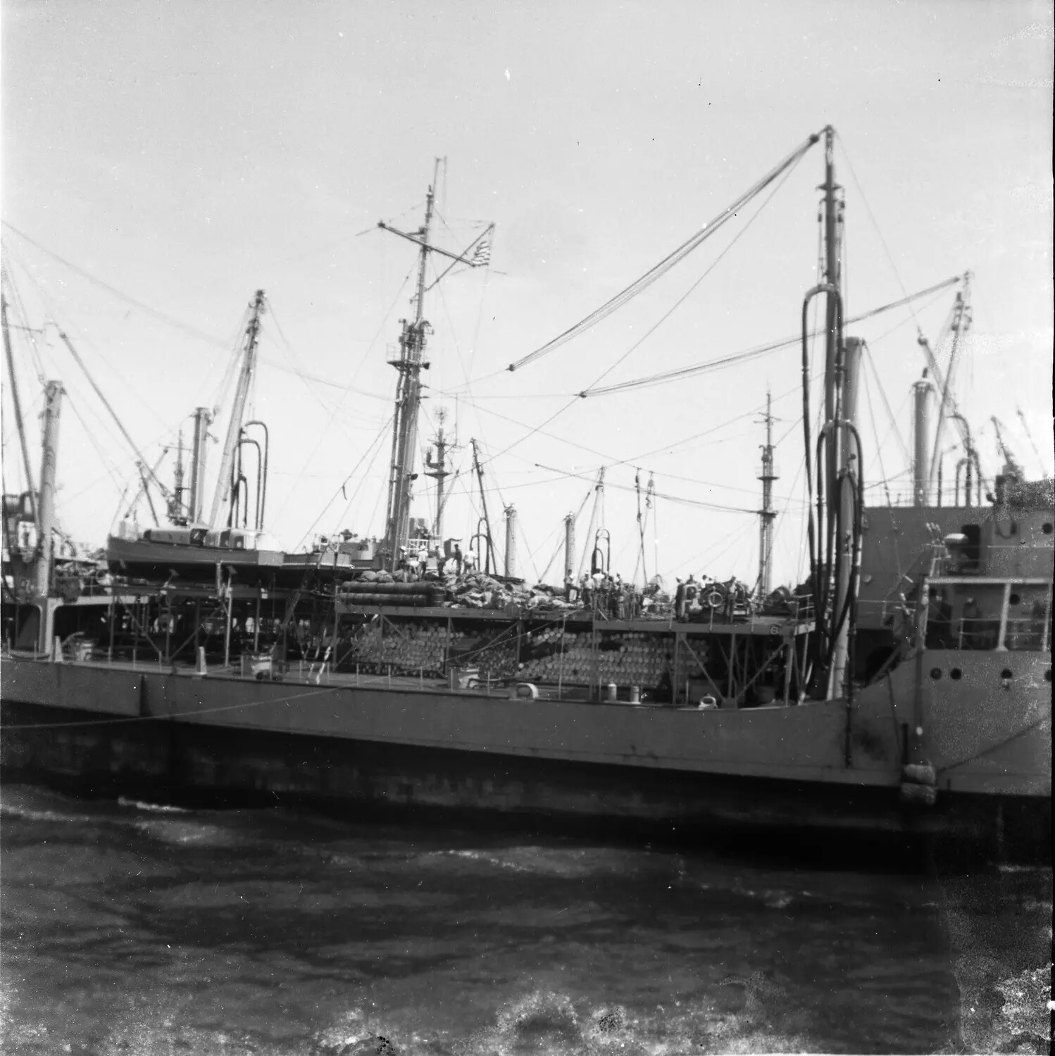 Cargo Vessel at Dock, Sasebo Naval Base, Japan