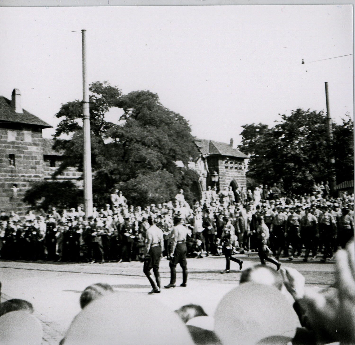 Crowd and Marching Formation at a Nuremberg Rally, Pre-War Germany