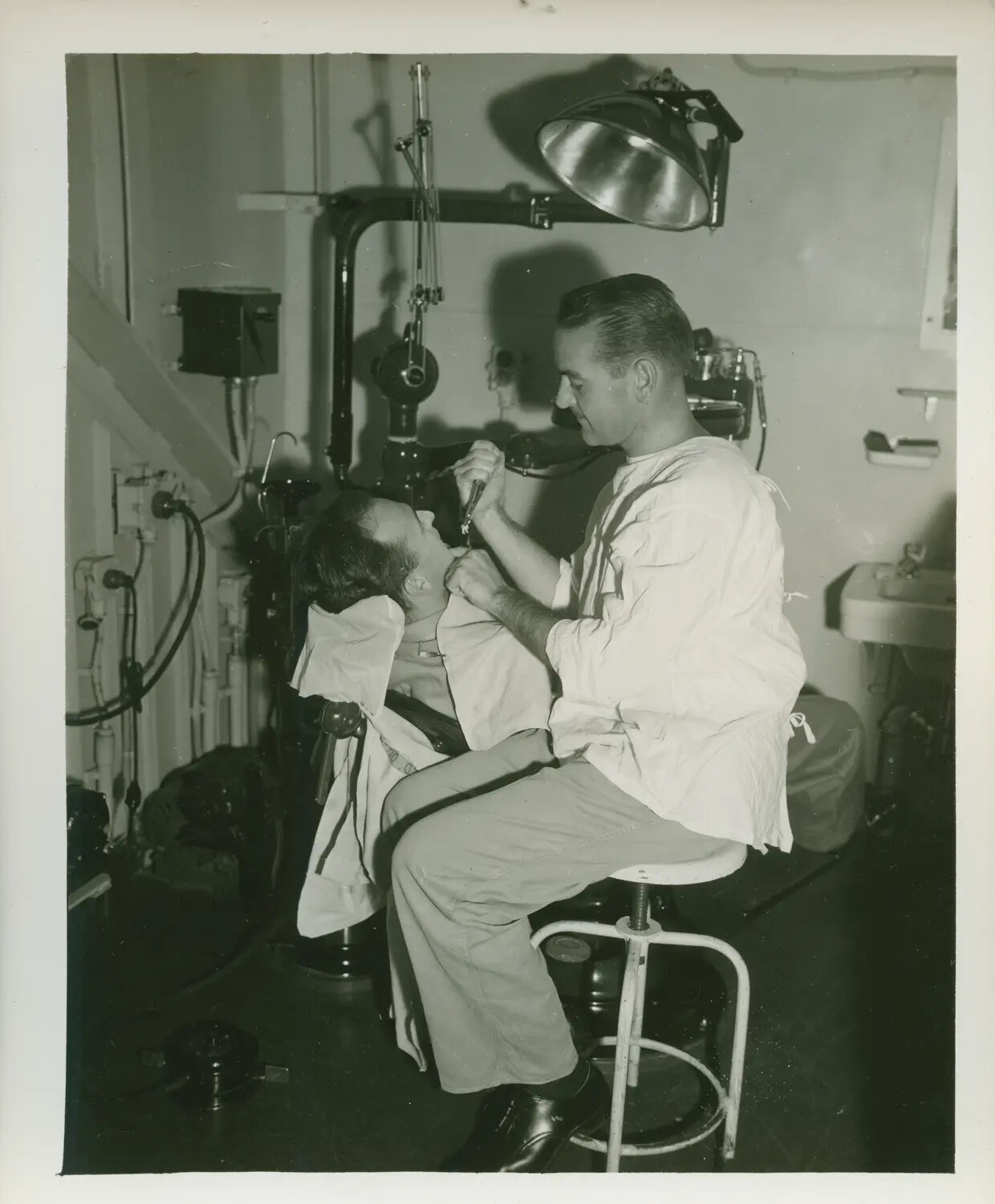 Ship's Dental Office, USS Petrof Bay (CVE-80), World War II