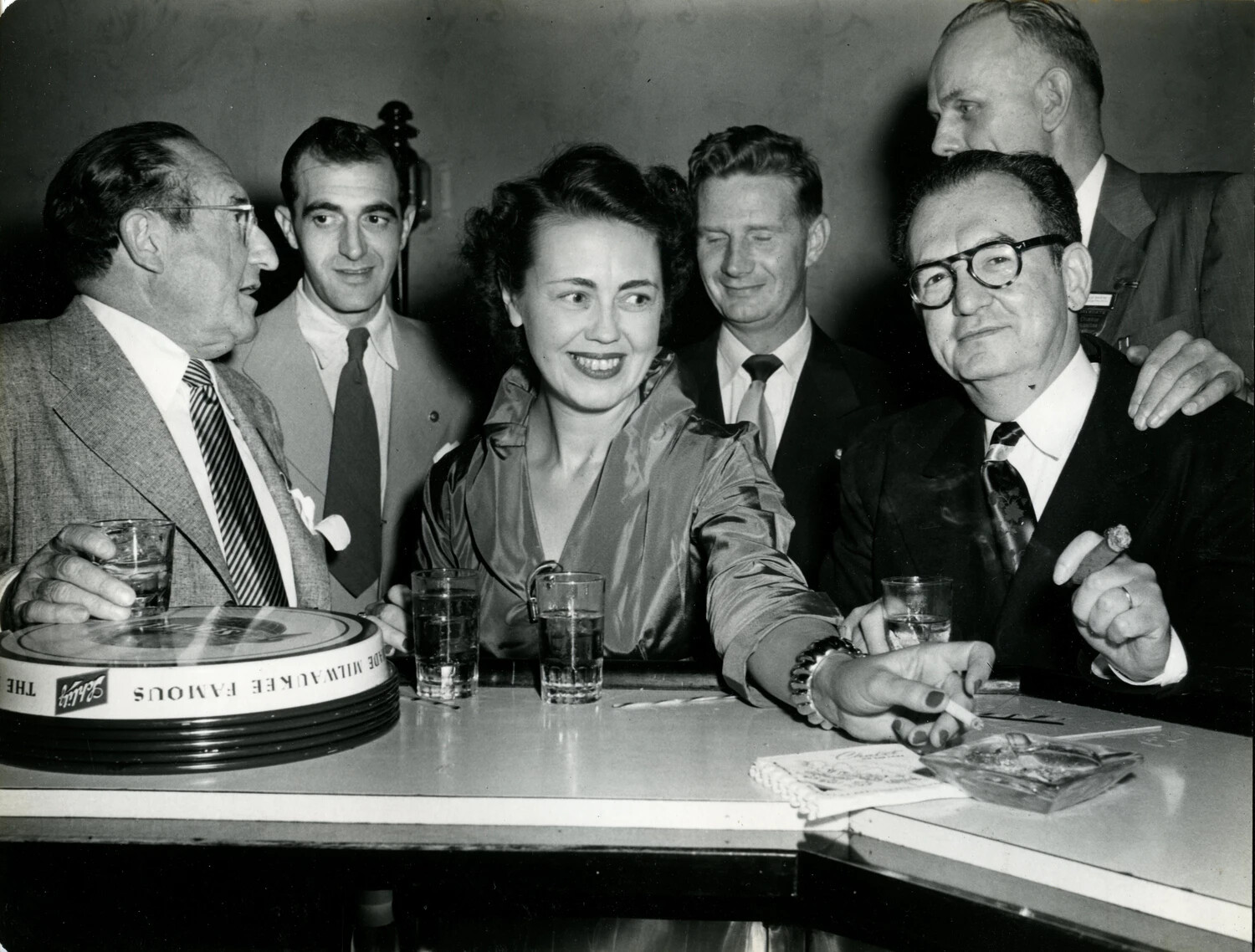Informal Group Portrait at Social Gathering, Wainwright Photo Album, circa 1949