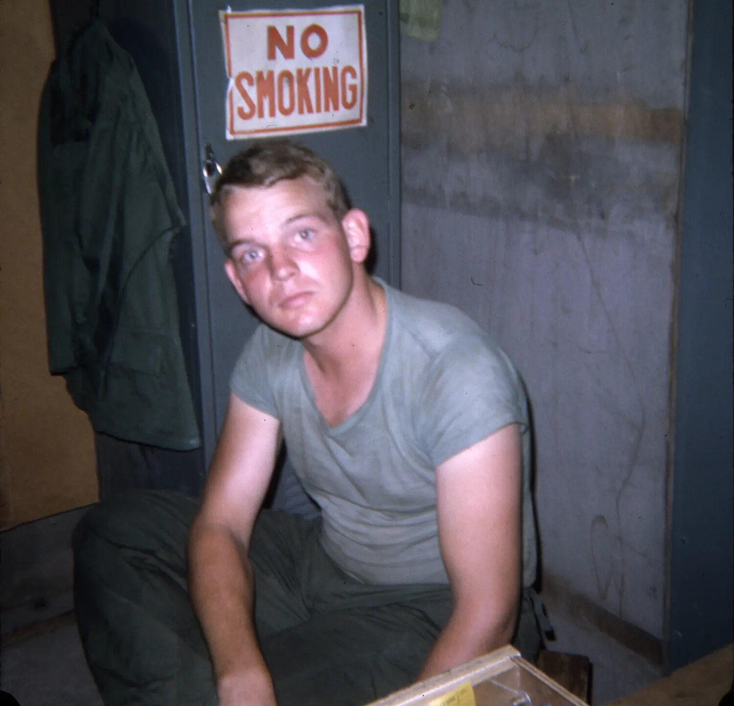 American Serviceman in Barracks Quarters, Vietnam War Era