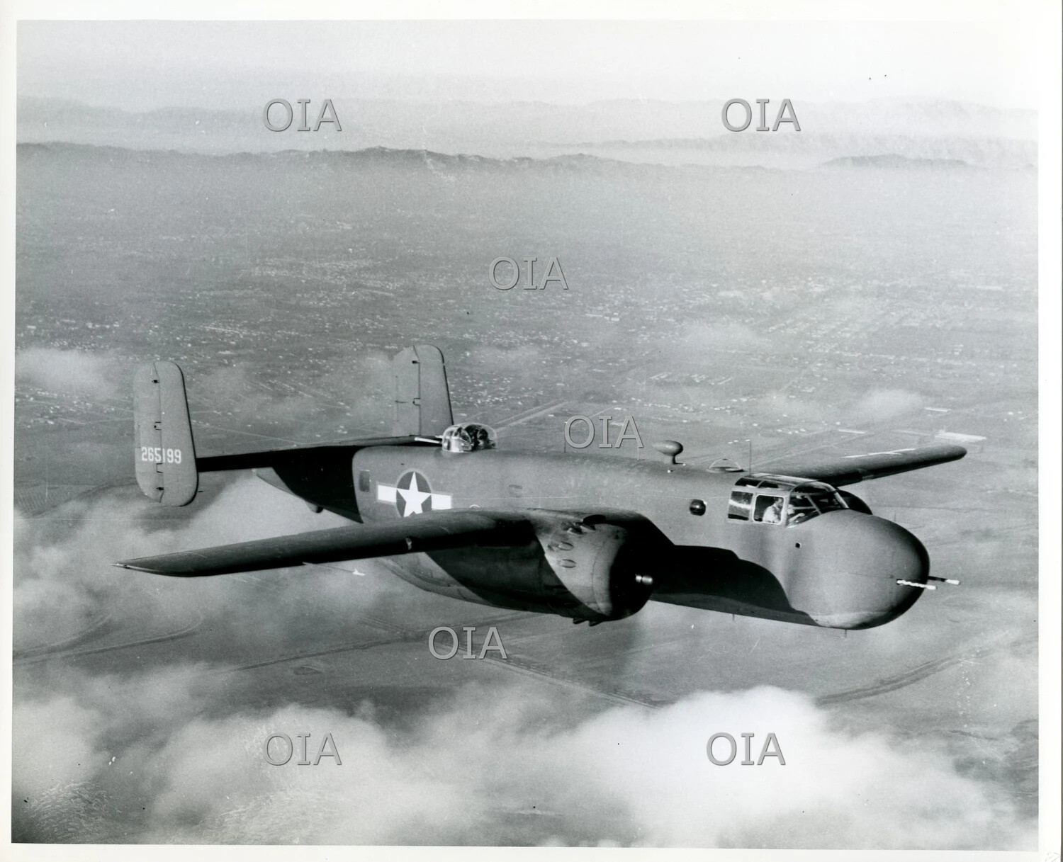 North American B-25 Mitchell Medium Bomber in Flight, Serial 265199