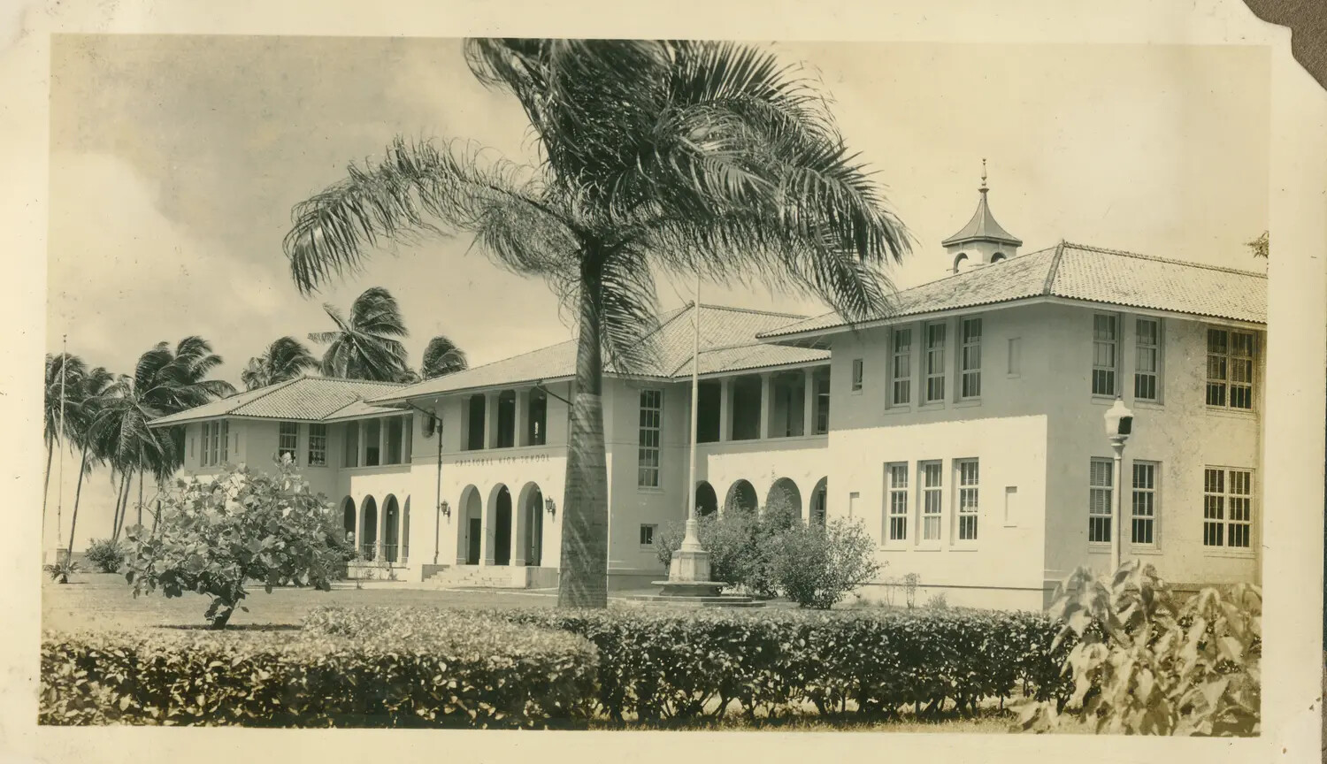 Cristobal High School, Panama Canal Zone, WWII-Era Photograph