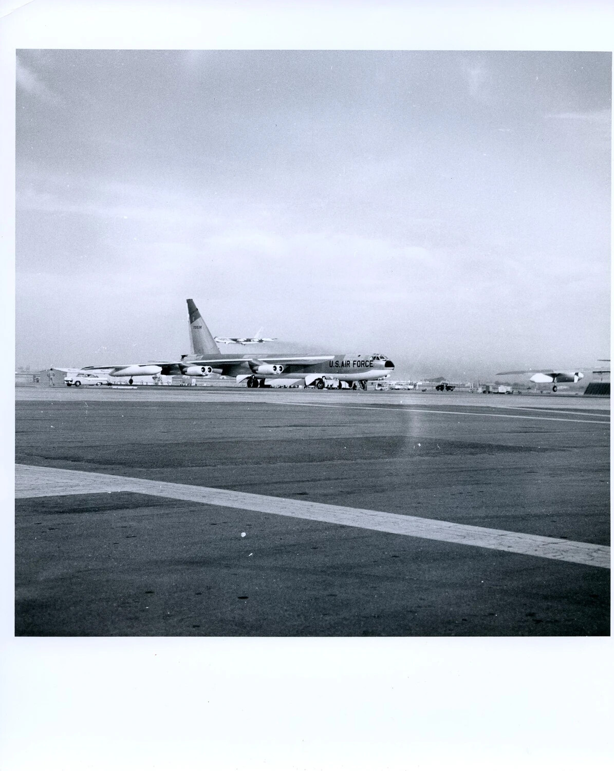 Boeing B-52 Stratofortress on Airfield Ramp, U.S. Air Force, Cold War Era