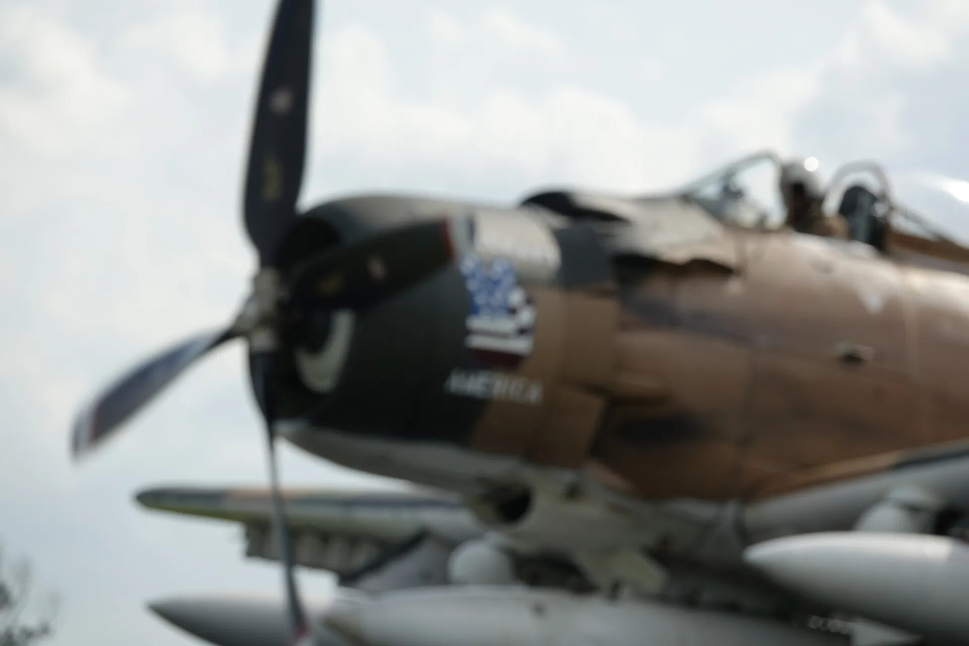 Restored A-1 Skyraider, Nose and Underwing Ordnance, May 2019 Event