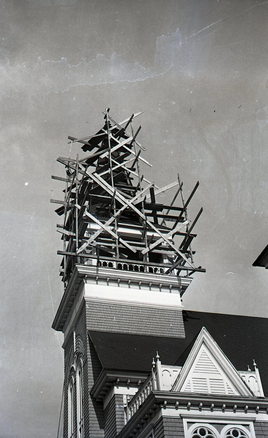 Church Steeple Under Repair, Immaculate Conception Church, Penacook, New Hampshire