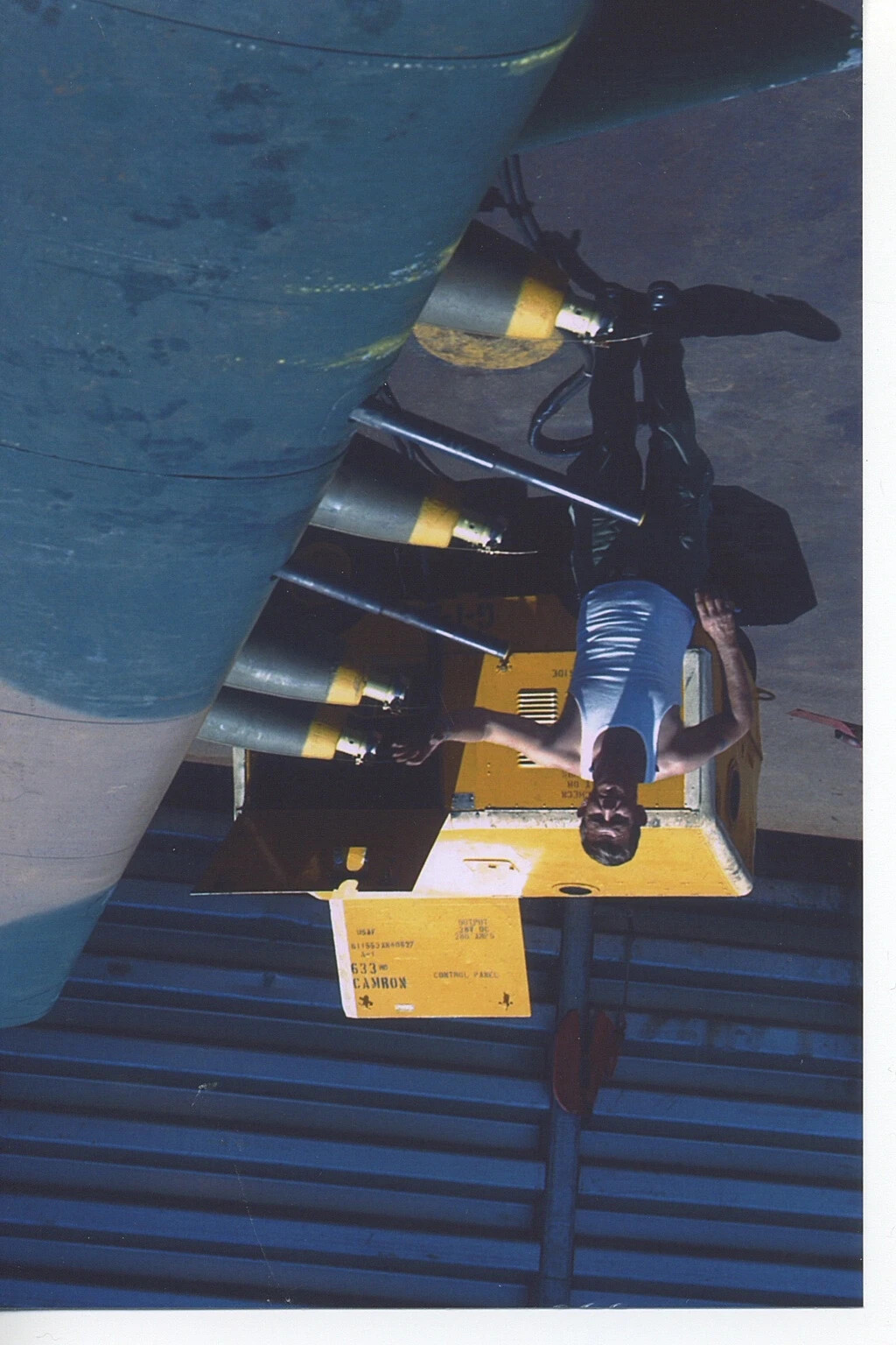 USAF Ground Crewman with Practice Bombs and AGE Control Panel Unit, Vietnam War Era