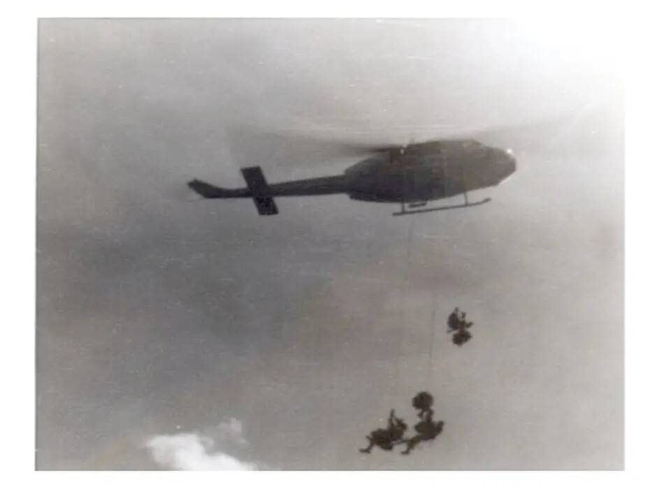 Helicopter Extraction of Personnel via Rope Rig, Vietnam Era