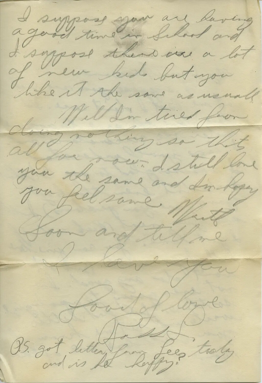 Handwritten Personal Letter, Page 2 — Moon Sammiet WWII Letters Collection