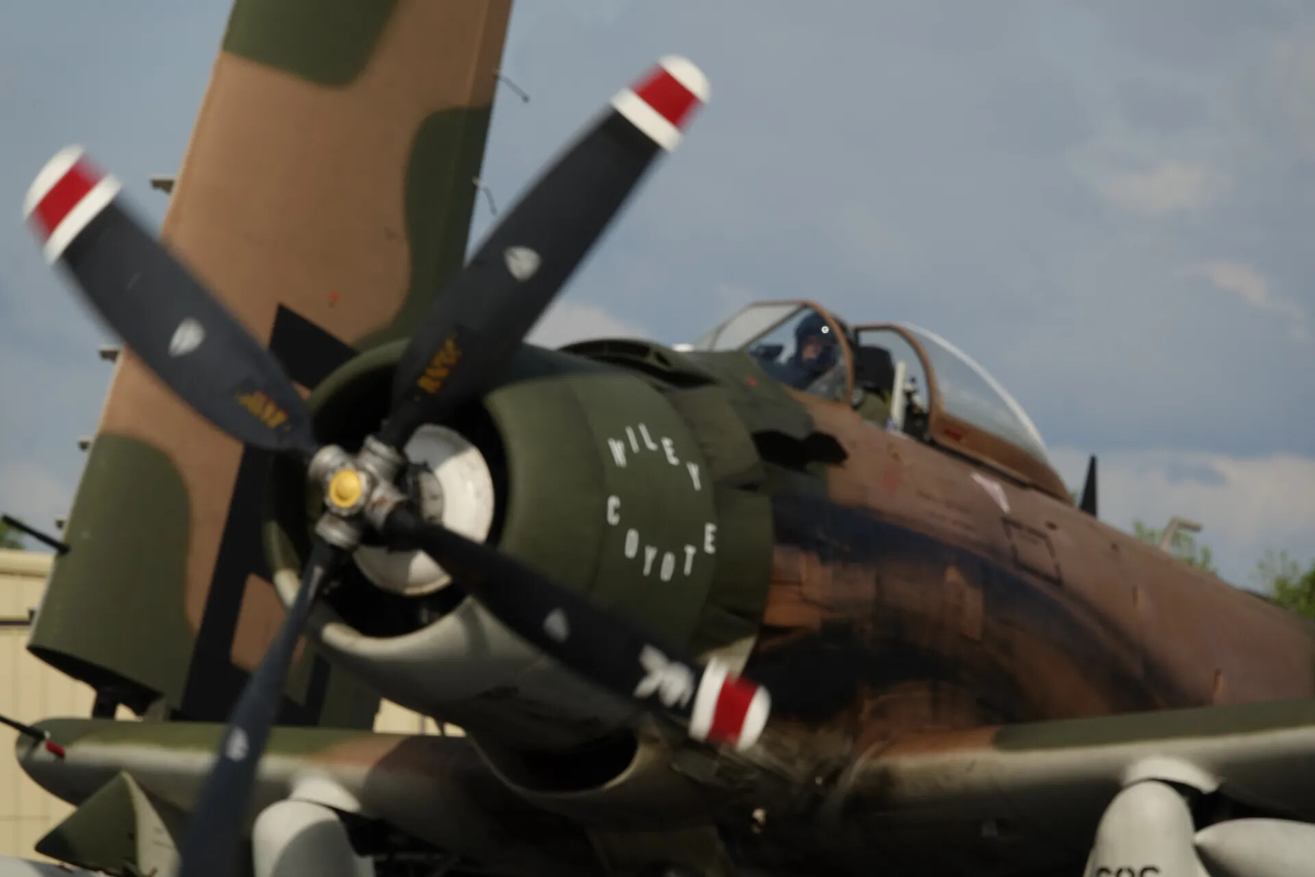 A-1 Skyraider 'Wiley Coyote' with Engine Running, May 2019 Warbird Event