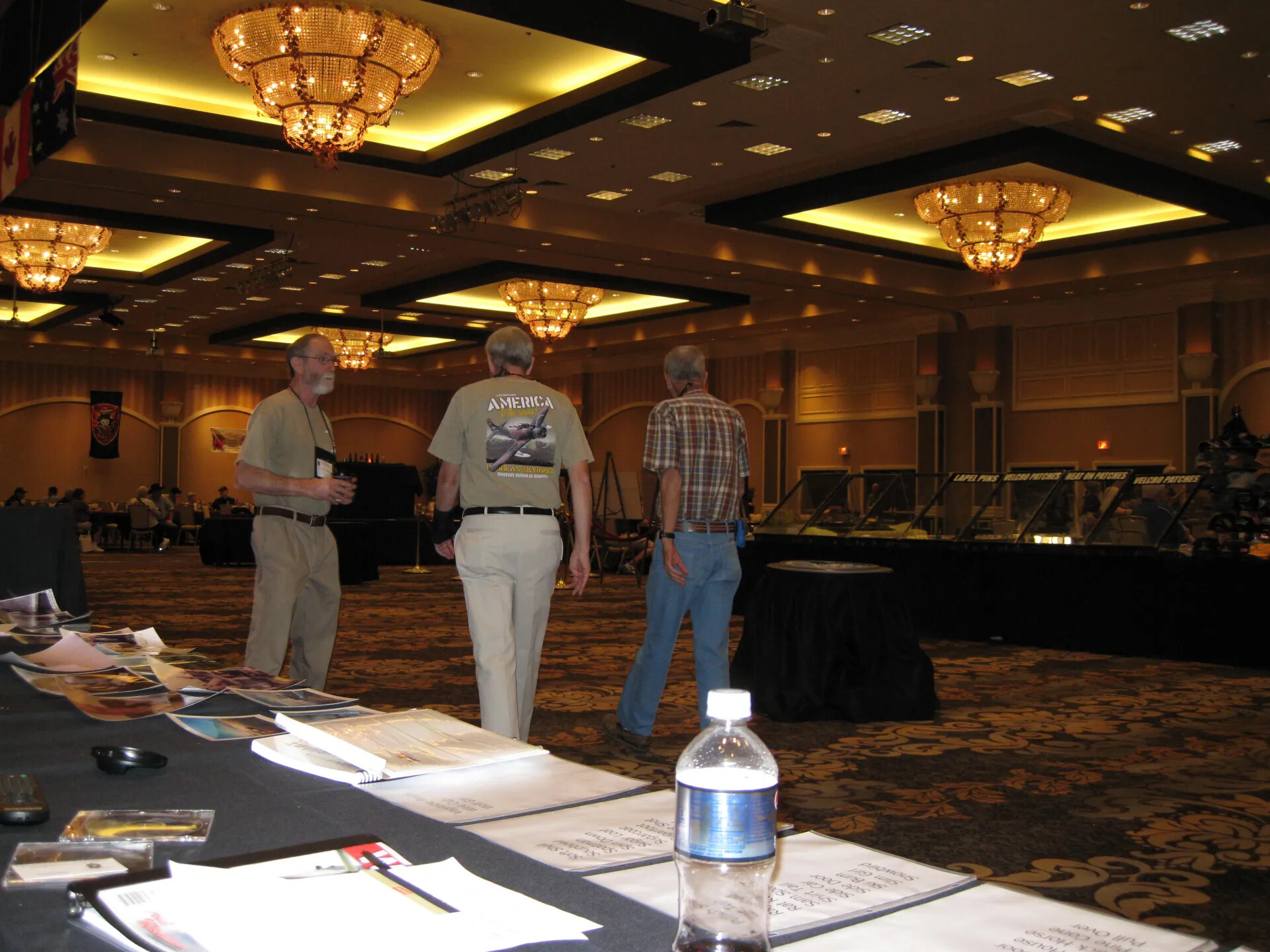 Attendees on the Ballroom Floor with Douglas A-1 Skyraider Shirt and Dealer Row Beyond, SOAR XXXVII, Las Vegas, 2013