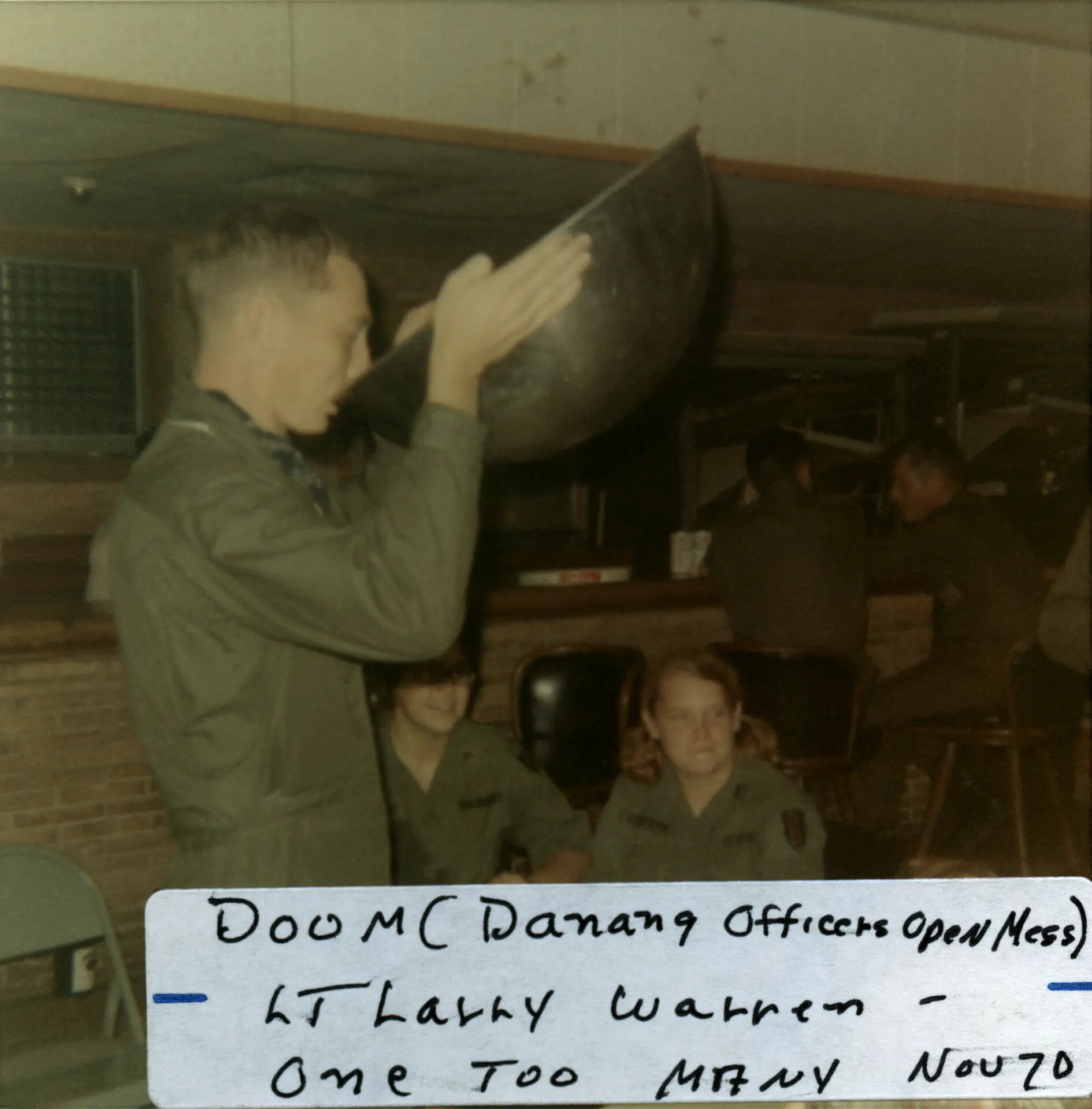 Servicemen at the Danang Officers Open Mess (DOOM Club), Featuring Lt. Larry Warren, November 1970